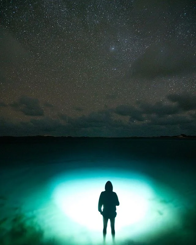 One with the stars while exploring the little islands in the Bahamas.