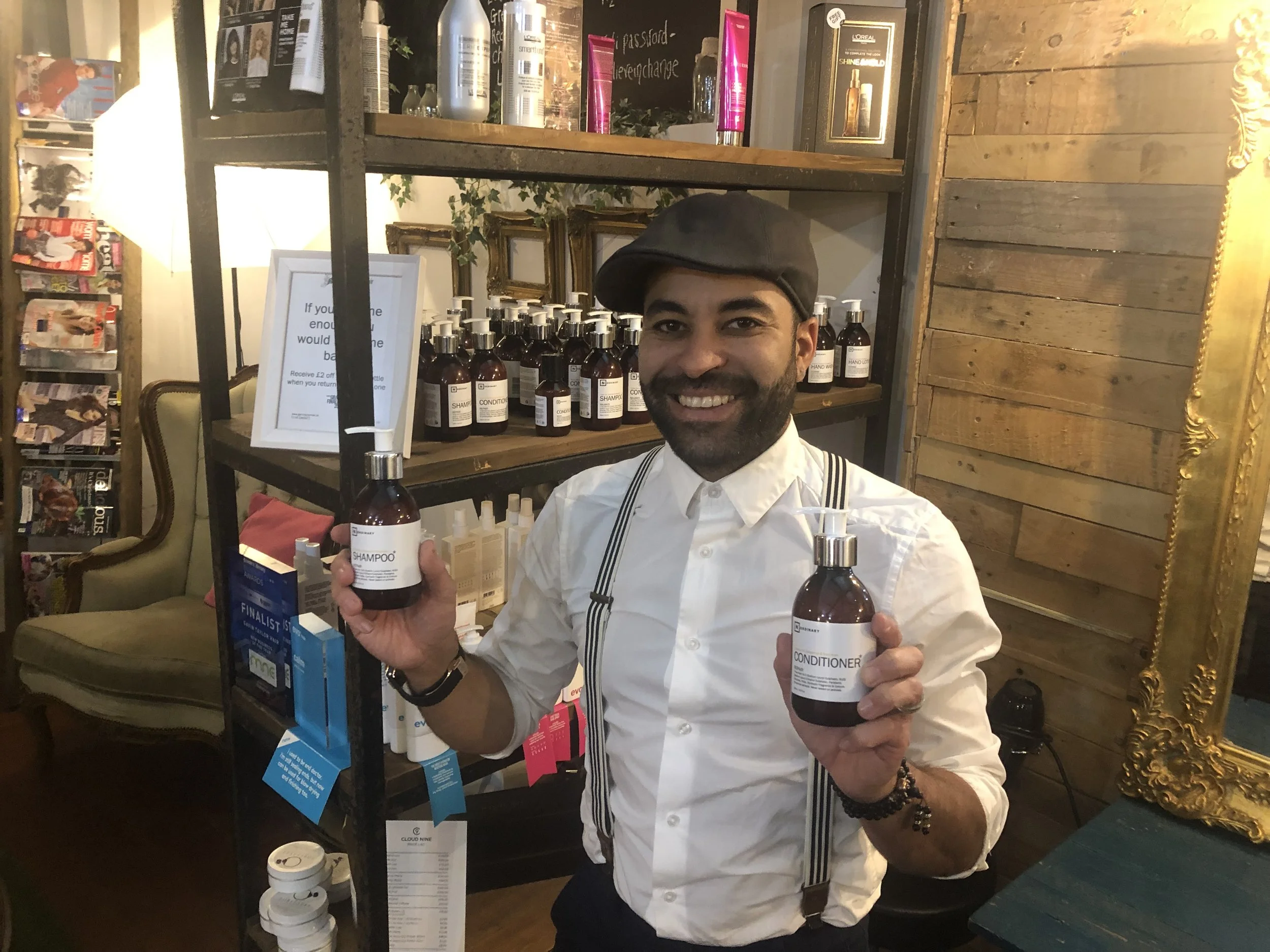 Salon Director Gavin Taylor with the vegan friendly No Ordinary hair range