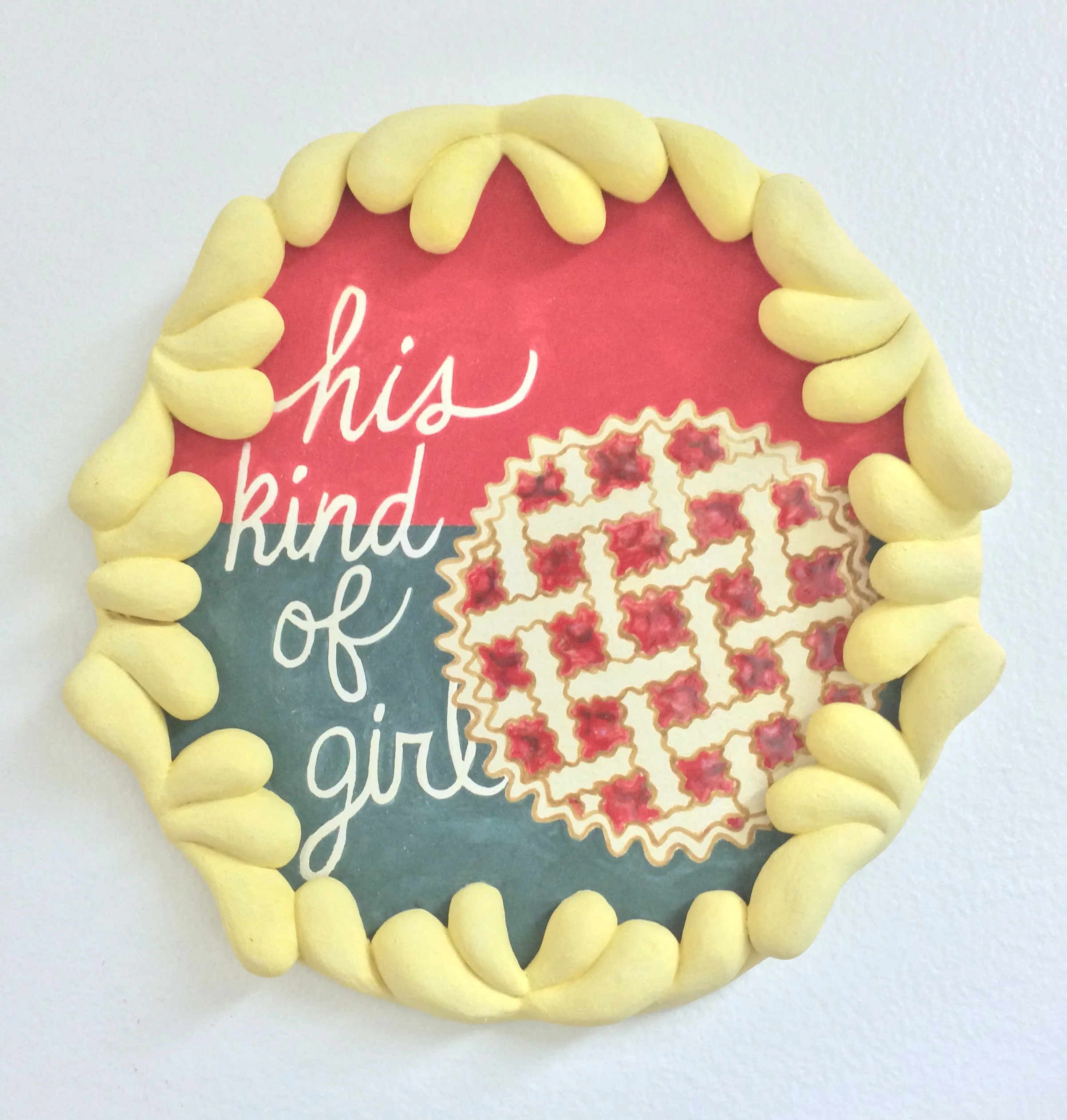   My T Fine Housewife  (His Kind of Girl), cone 04 stoneware, underglaze, glaze, 2016 