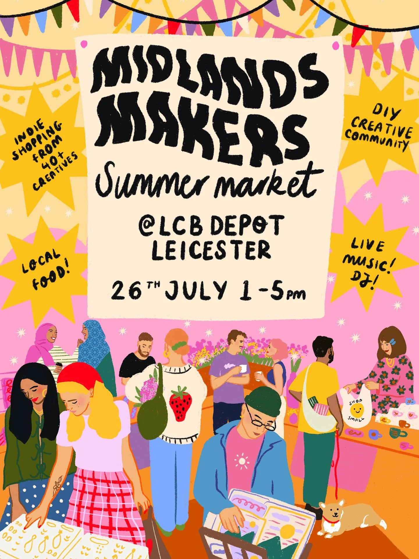 I&rsquo;m back in Leicester on Saturday for @midlandsmakers ✨

Pop along to see so many wonderful makers all from the midlands! I had such a good time at this one last year, so it&rsquo;s not to be missed! 

July 26th 
LCB Depot 
Leicester 
1pm - 5pm