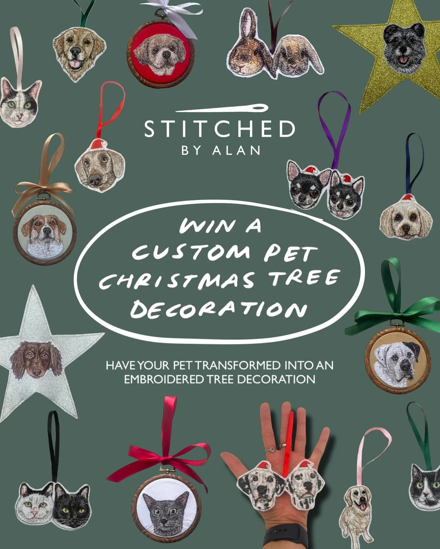 Fancy winning a Christmas tree decoration of your pet?! You can choose any Christmas product! How about a tree topper? Can even be a double pet decoration!!

All you have to do is follow these simple steps to enter:

1. Make sure you&rsquo;re followi
