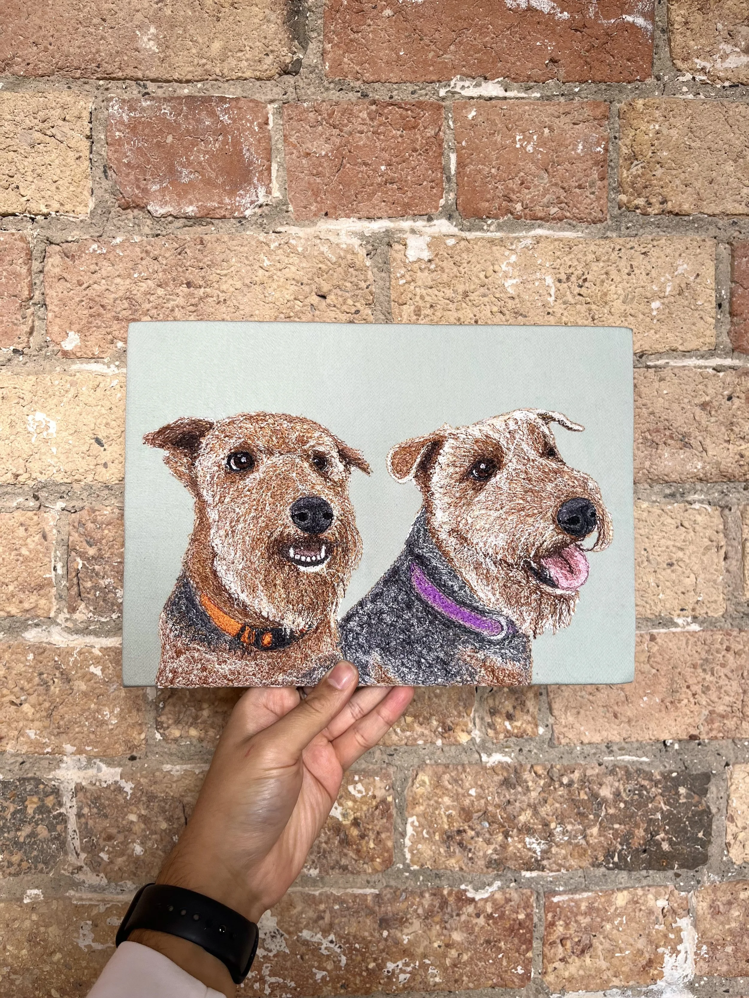 PREMIUM Double Pet Portrait Mounted on Foam-board