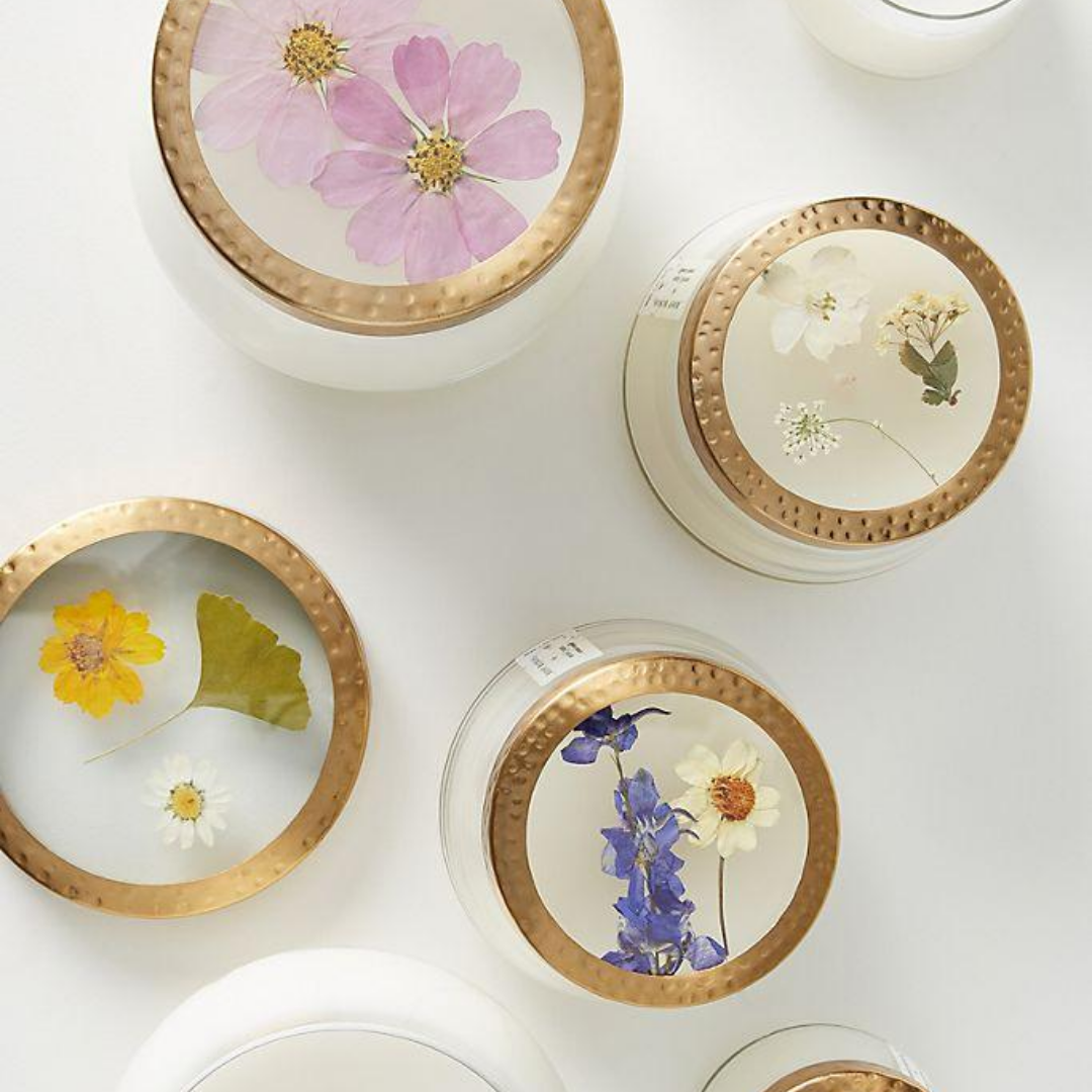 Floral Press Candles