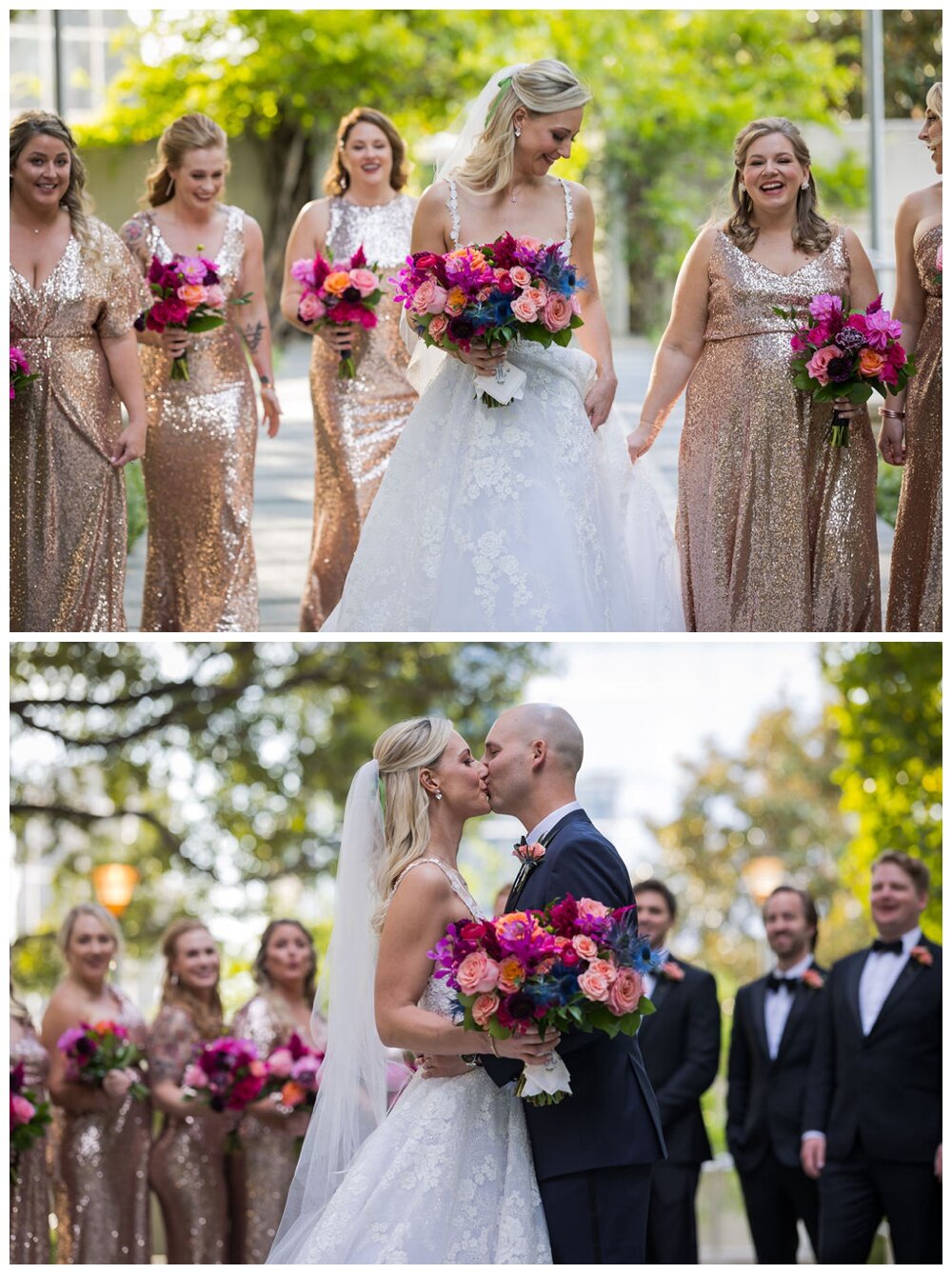 Bright Pink, Coral, and Fuchsia Wedding at Marie Gabrielle, Haute Floral 7.jpg