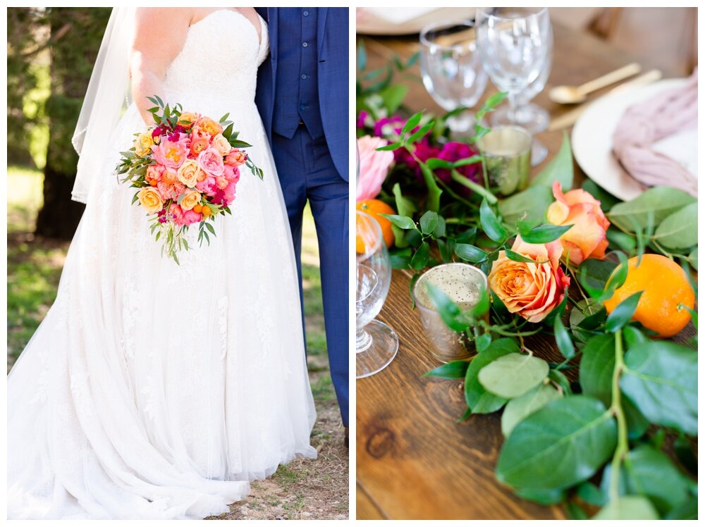 Bright Orange and Pink Wedding, Oak and Ivy Venue, Haute Floral 15.jpg