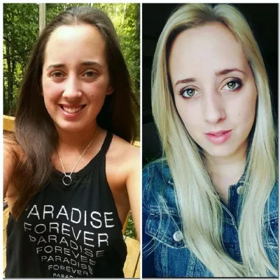 asheville hair color transformation client selfie 5 stars love it