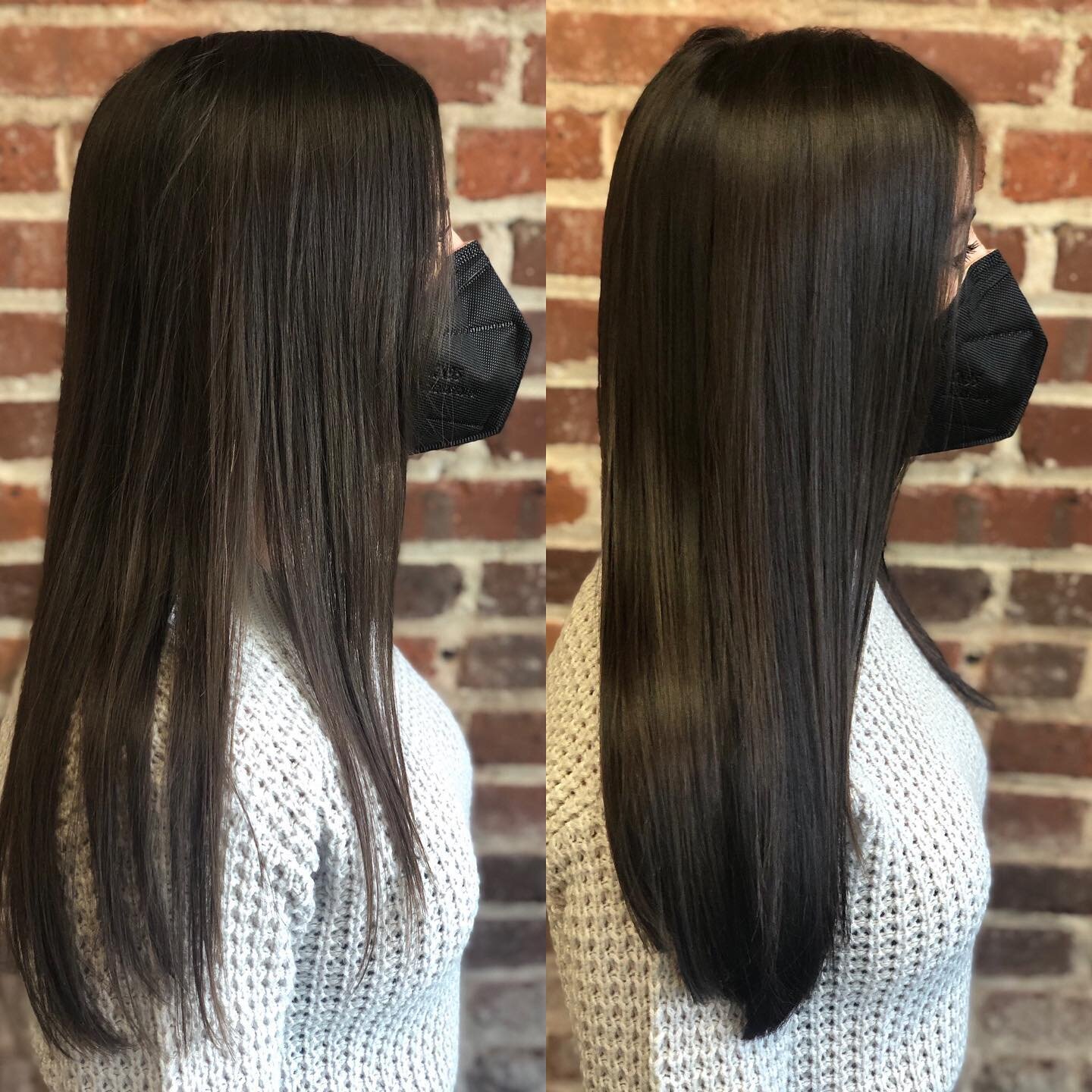 @greatlengthsusa keratin bonds for the win! We added two bundles of hair to this lovely client to help fill in her perimeter giving her a much fuller look.💜💜