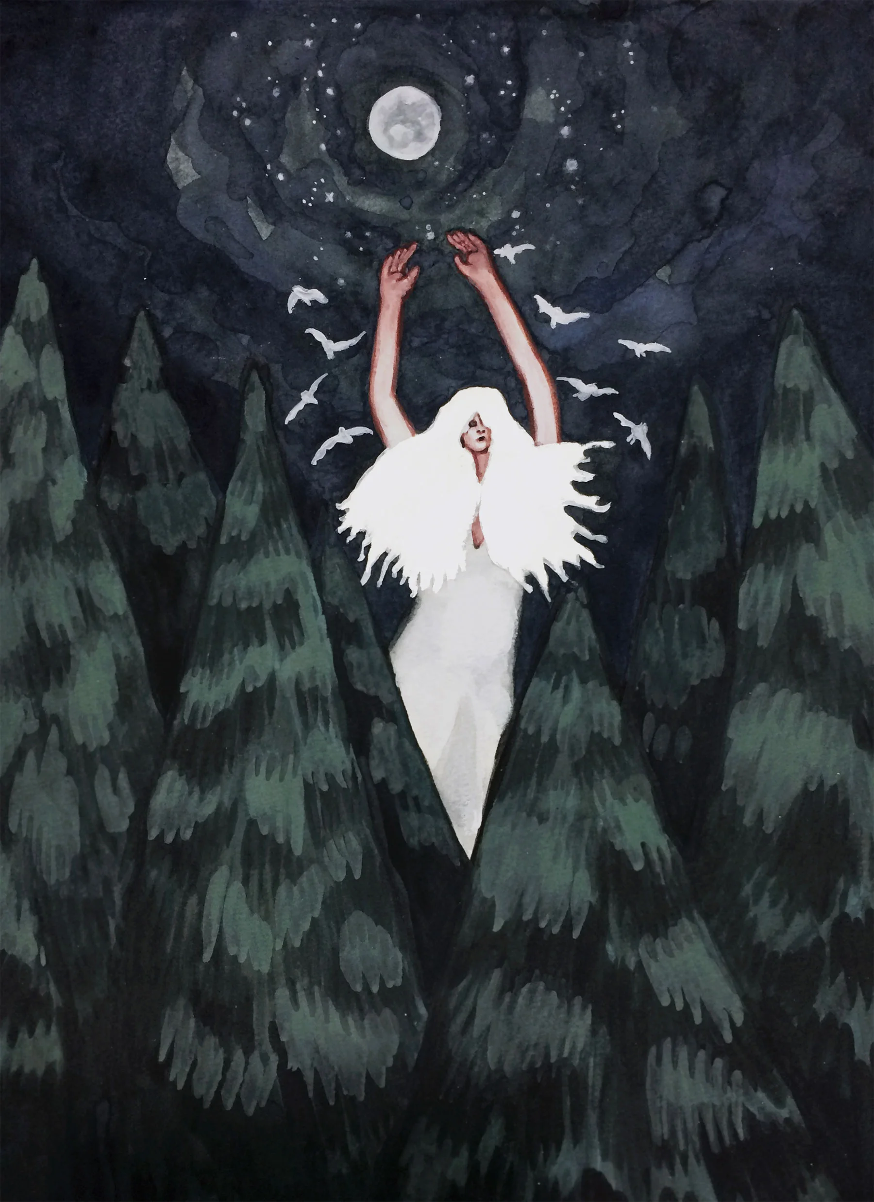 White witch and white bats