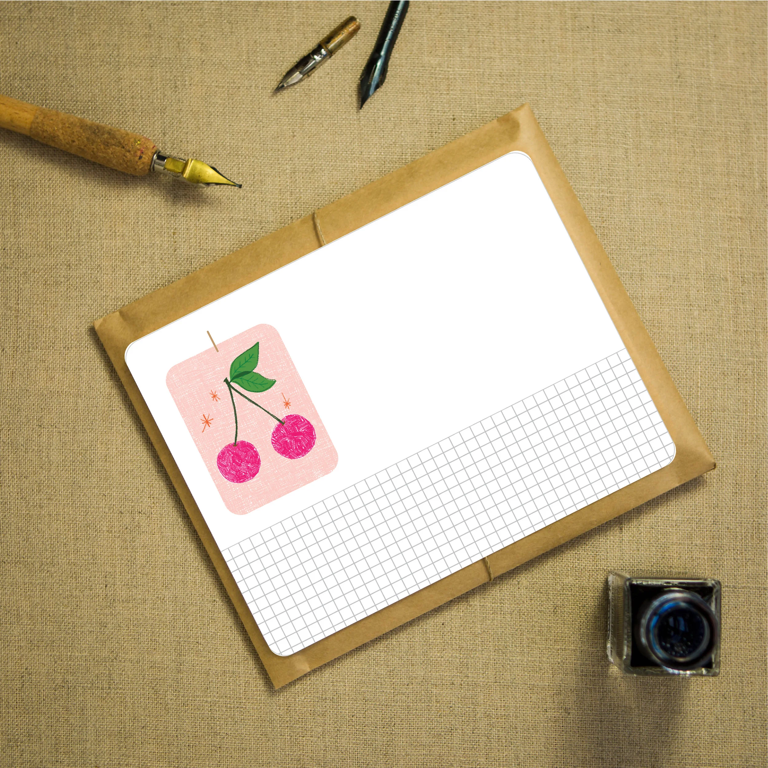 cherries notecards