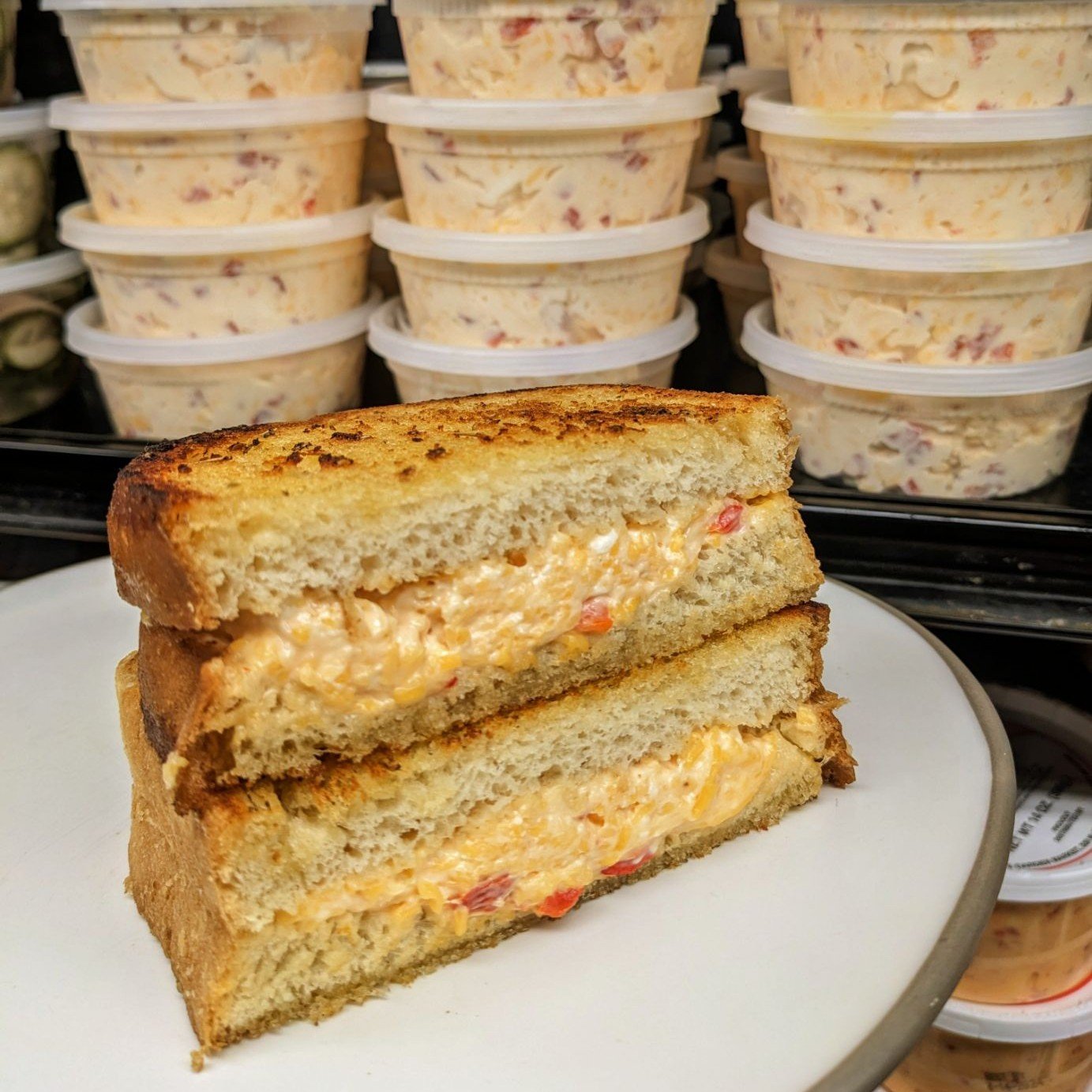 Pimento cheese is famous around here...but it's extra famous during the Masters Tournament.

Pick up your Steve's Homestyle Pimento Cheese Spread and double down with this week's DELI SANDWICH SPECIAL -&gt;&gt;&gt; House pimento cheese on grilled sou