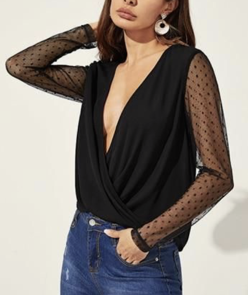 My husband Bought Me A Sheer Top With A Deep Plunge In The Front. How Do I Wear It?