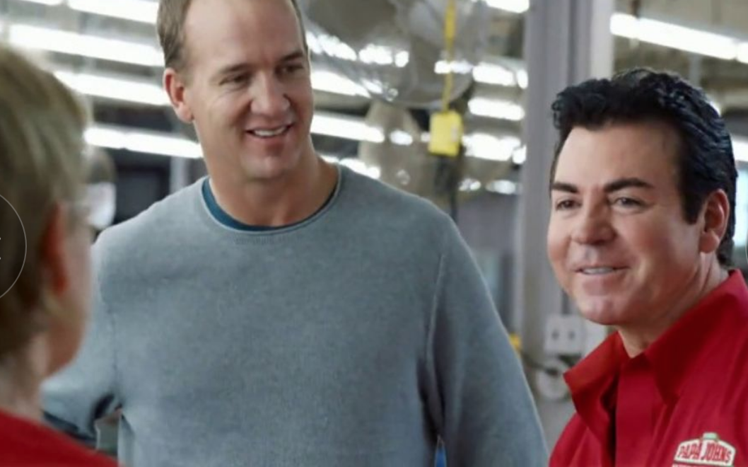 Styled Peyton Manning for Papa Johns commercial   