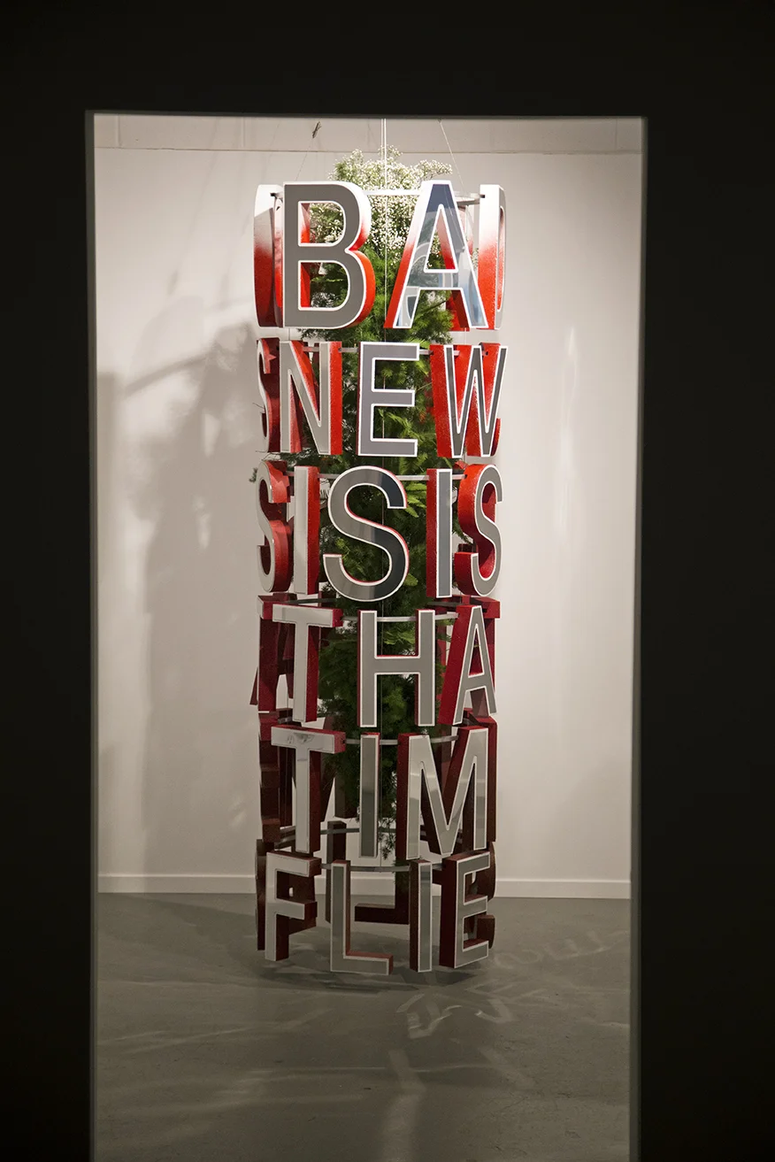 Artists Cosmo Dean and Trevor Wheatley create Listen Close, an instillation on view inside Public Land Gallery in Sacramento, CA.