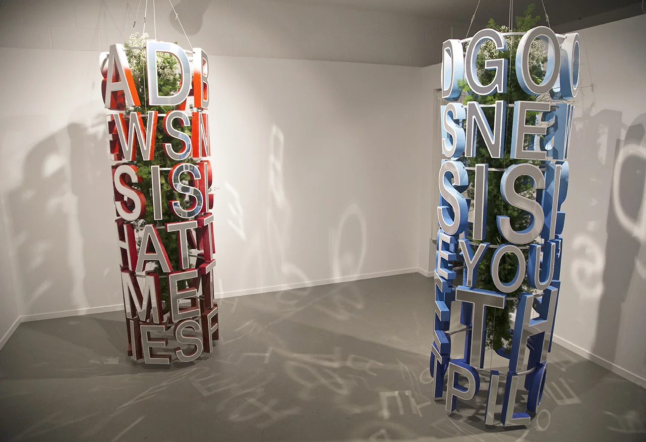 Artists Cosmo Dean and Trevor Wheatley create Listen Close, an installation on view inside Public Land Gallery in Sacramento, CA.