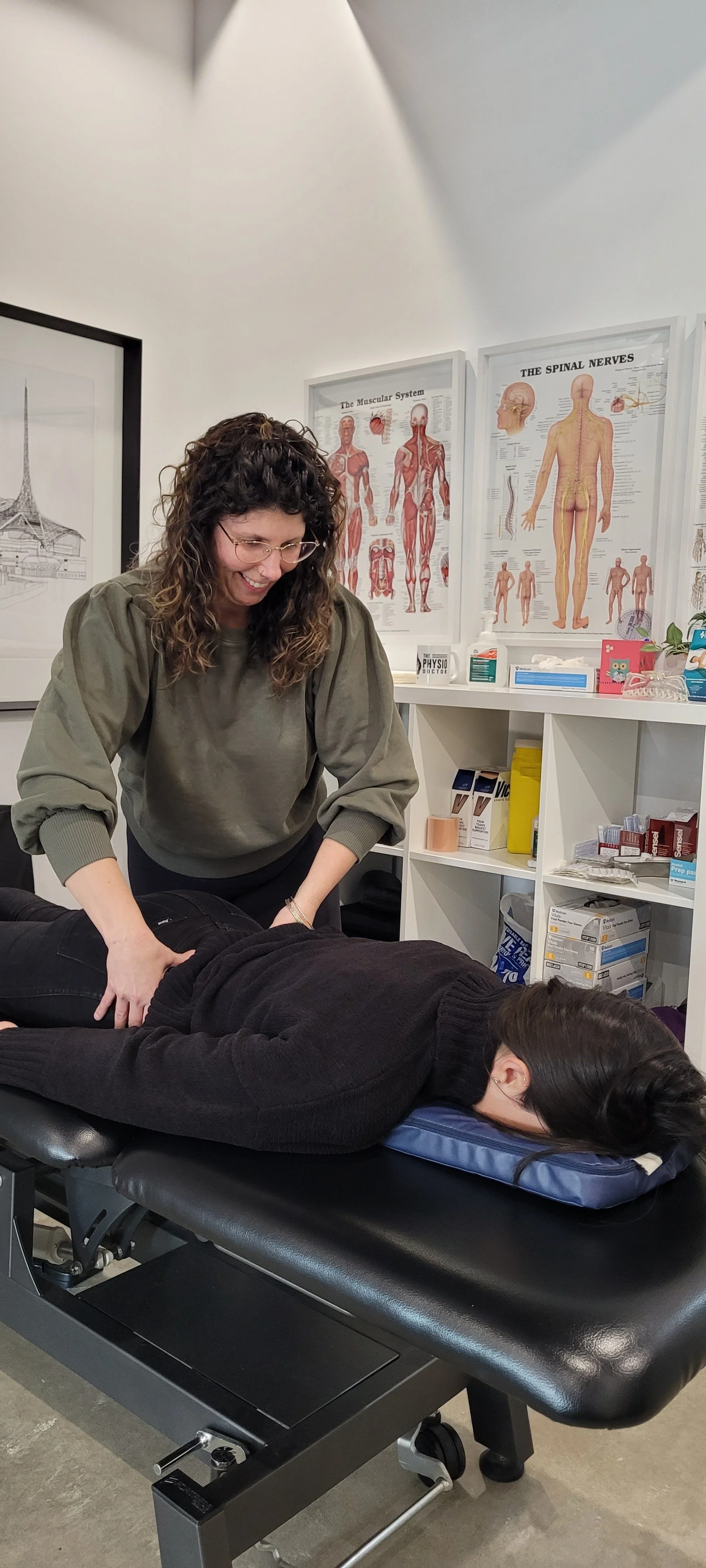 Person experiencing neck and back discomfort