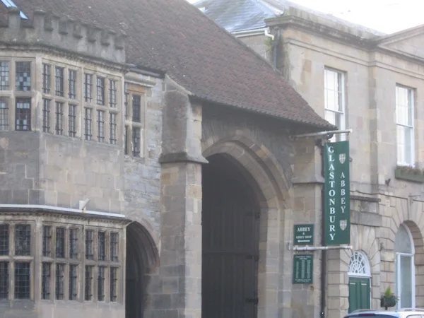 The entrance to the Glastonbury Abbey.