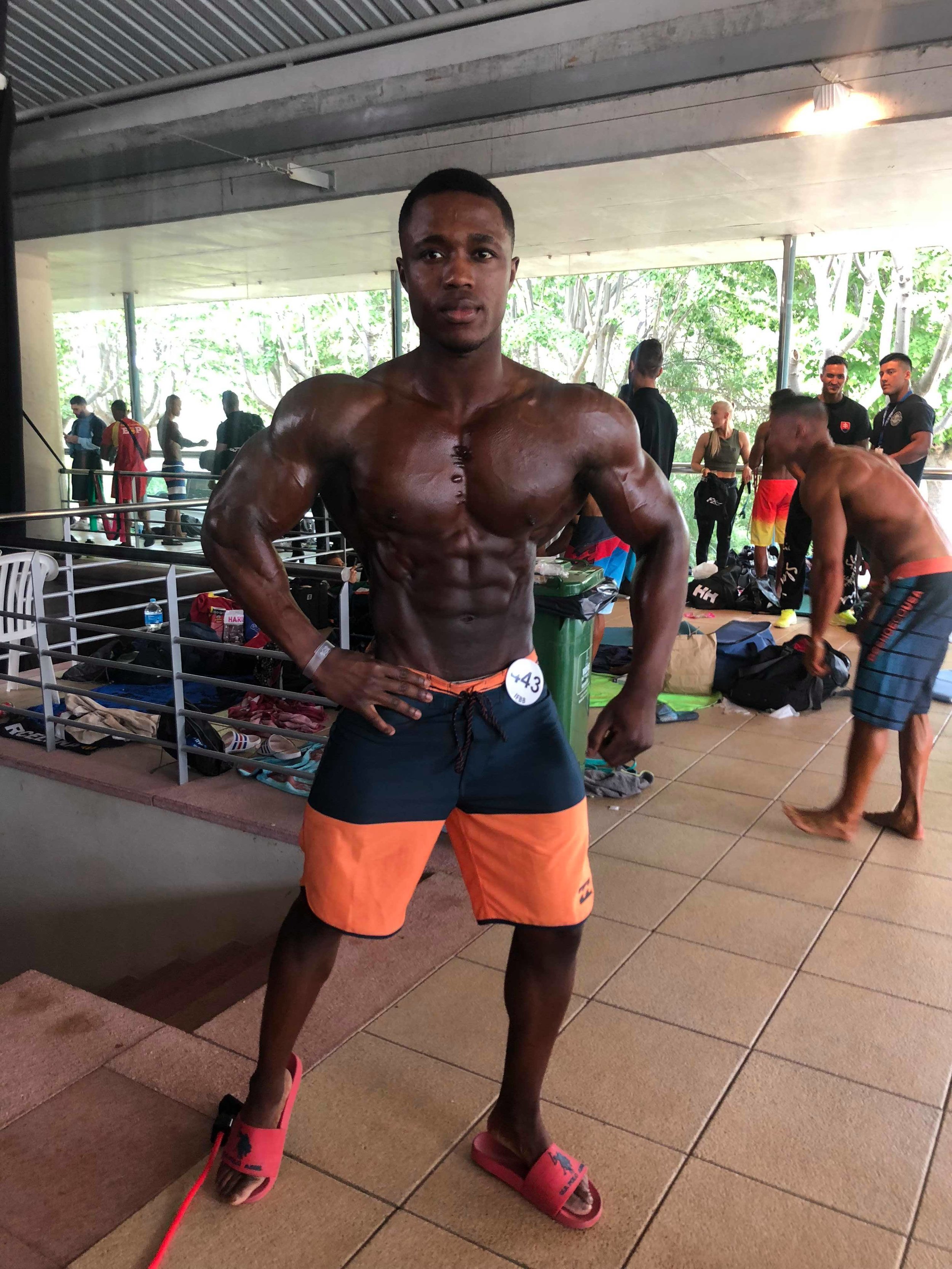 Isaac Francis claimed silver in his men's physique open class.