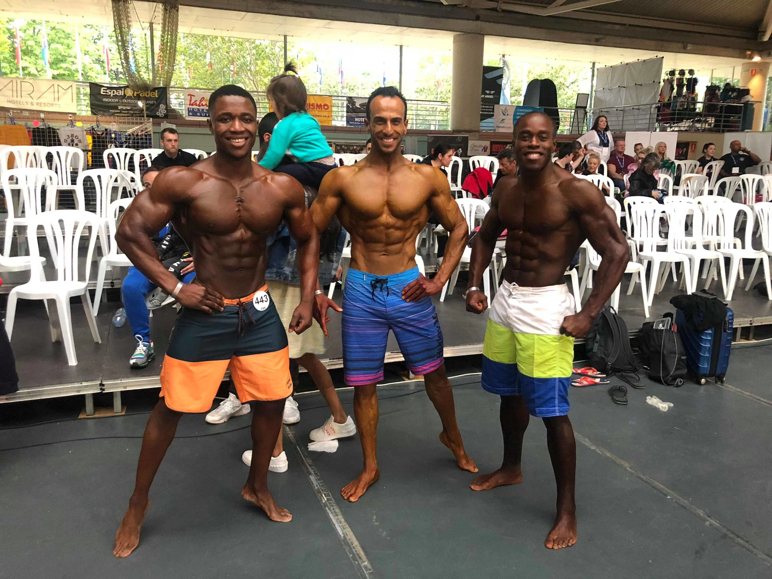 UK team members (from left) Isaac Francis, Abdulrahman Aloumi and Dave Walters/