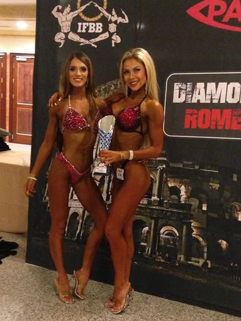 International bikini fitness stars Bridget Foster (left) and Lisa-Marie Graham.