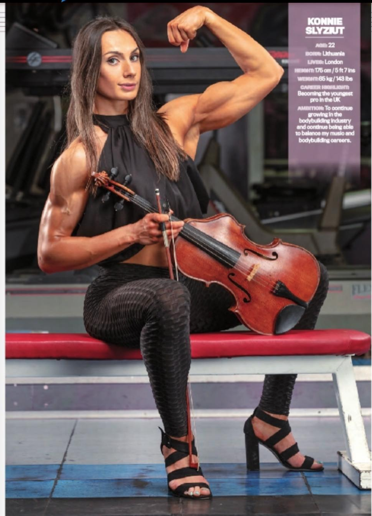 British IFBB Elite Pro Konnie Slyziut in the latest edition of Muscle & Health, the official IFBB magazine.