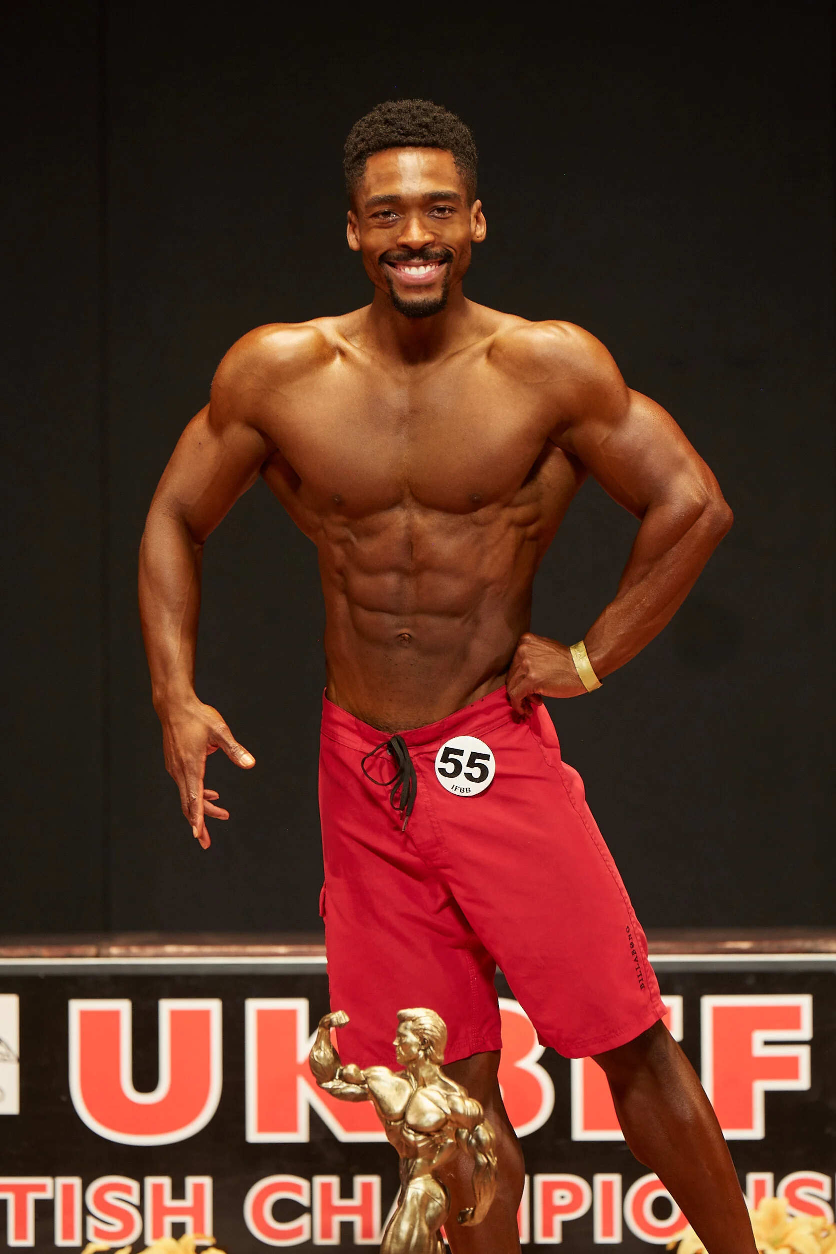 Aaron Daley, the overall men’s physique champion.