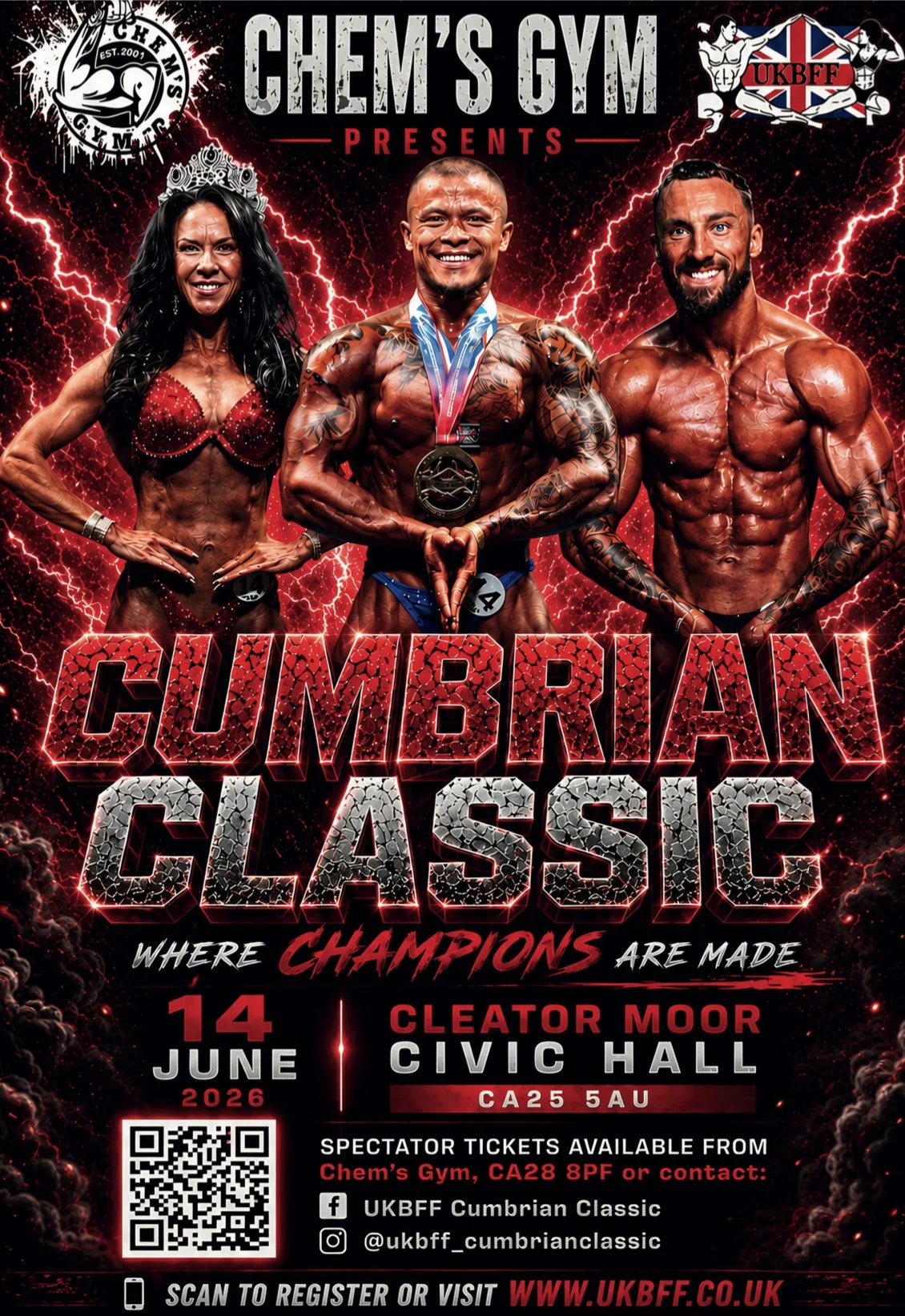 UKBFF Cumbrian Classic - QUALIFIER FOR BRITISH CHAMPIONSHIP &amp; INTERNATIONAL IFBB EVENTS