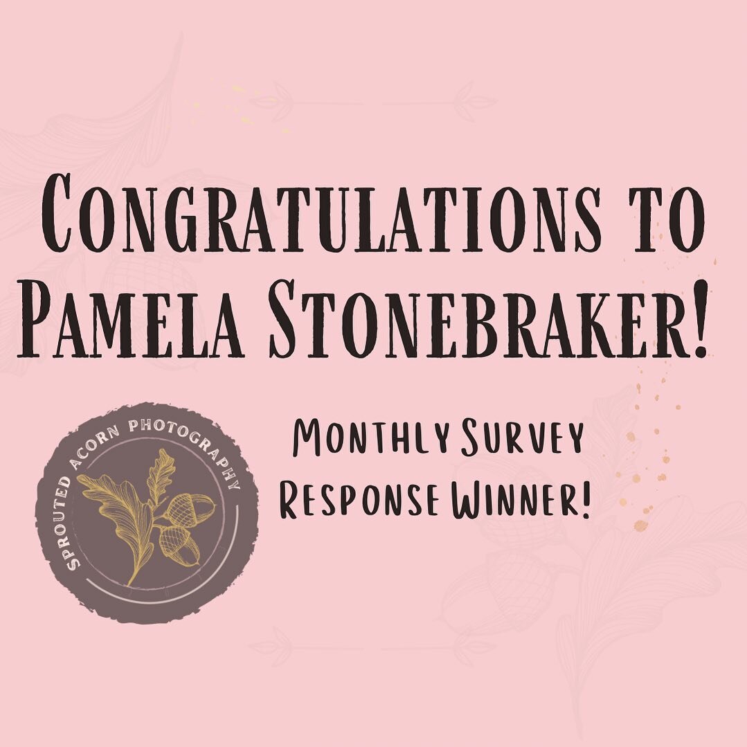 I’m a day behind, but here I am to let you know that were 23 respondents for this month’s survey drawing, and Pamela Stonebraker was the lucky winner! Pamela will receive a $20 digital gift card to her choice of Amazon, Starbucks, or Chip