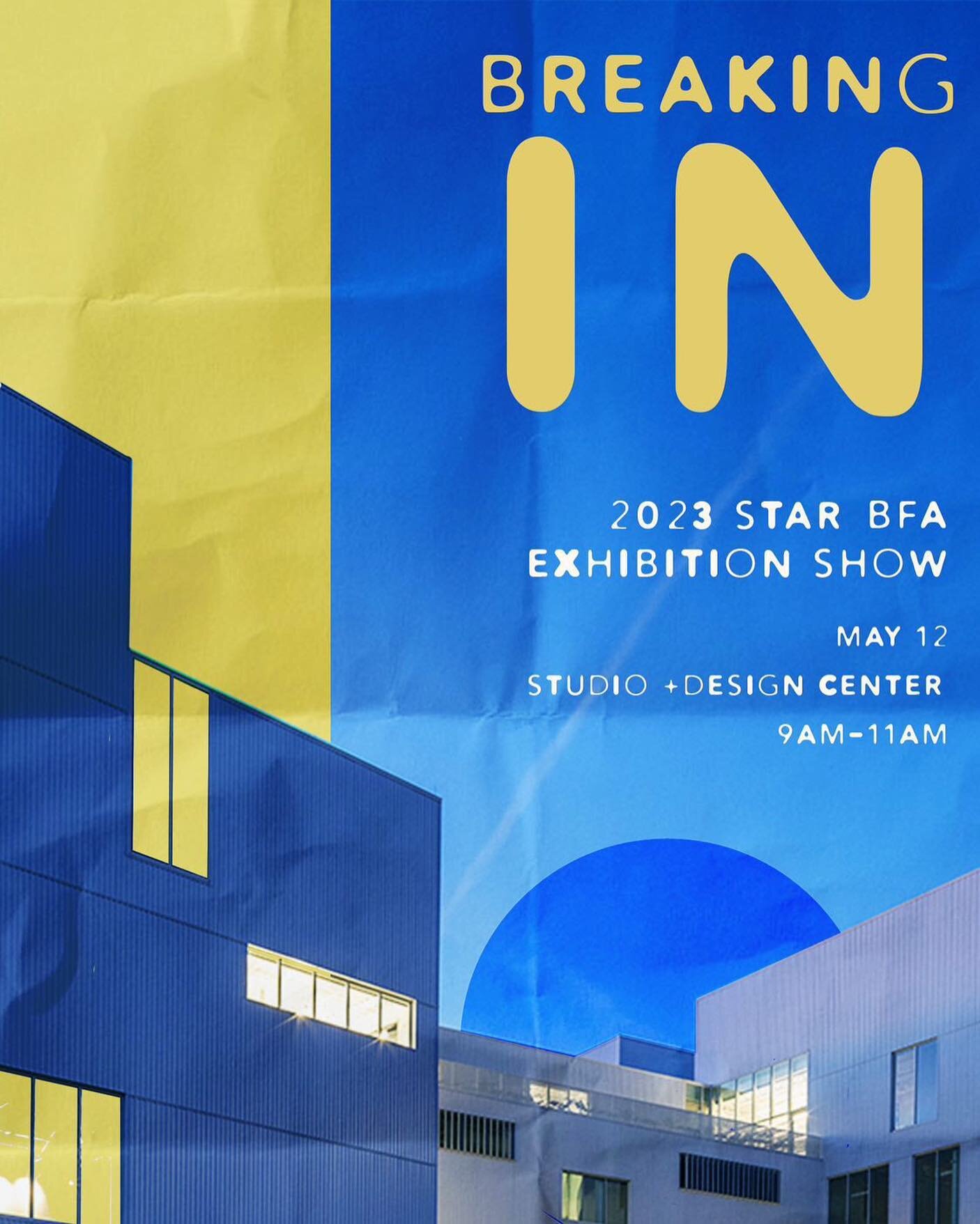 Come on out May 12th to the STAR BFA exhibition throughout the new Art + Design Building!
.
Work will be up all around the building, including the fourth floor. Come celebrate with us!
.
@uarkart @uarkdrawing #uarkart #uarkpainting #uarkbfa #painting