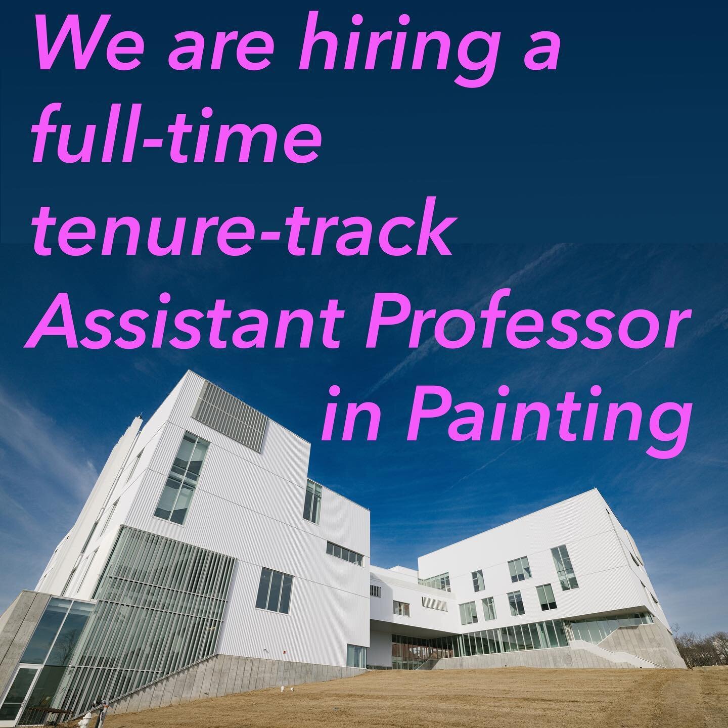 The School of Art at the University of Arkansas seeks to hire a full-time tenure-track Assistant Professor of Art, Painting. 
&bull;
Visit jobs.uark.edu for details. Applications received by 12/18/2023 will receive full consideration.