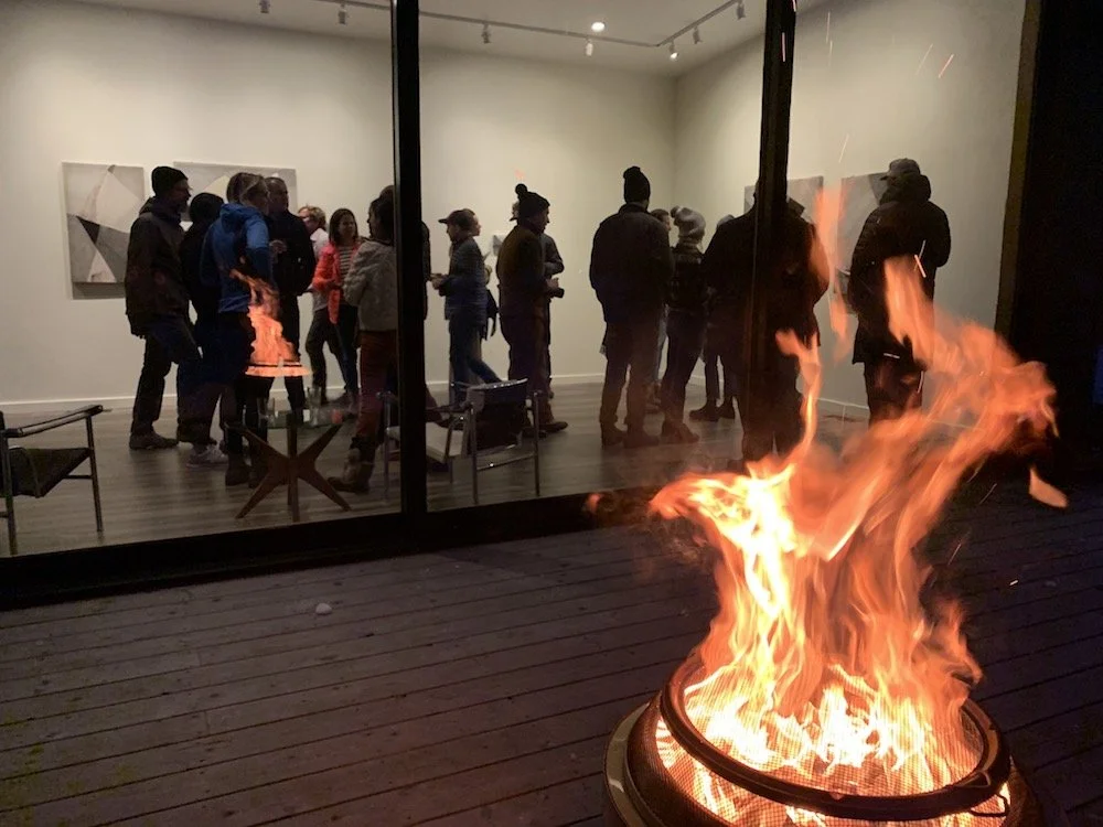 Opening night crowd from outside looking in.JPG