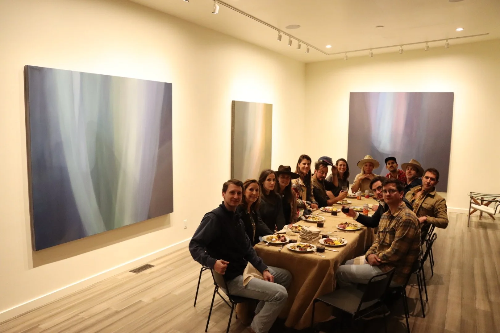 Dinner in the gallery.JPG