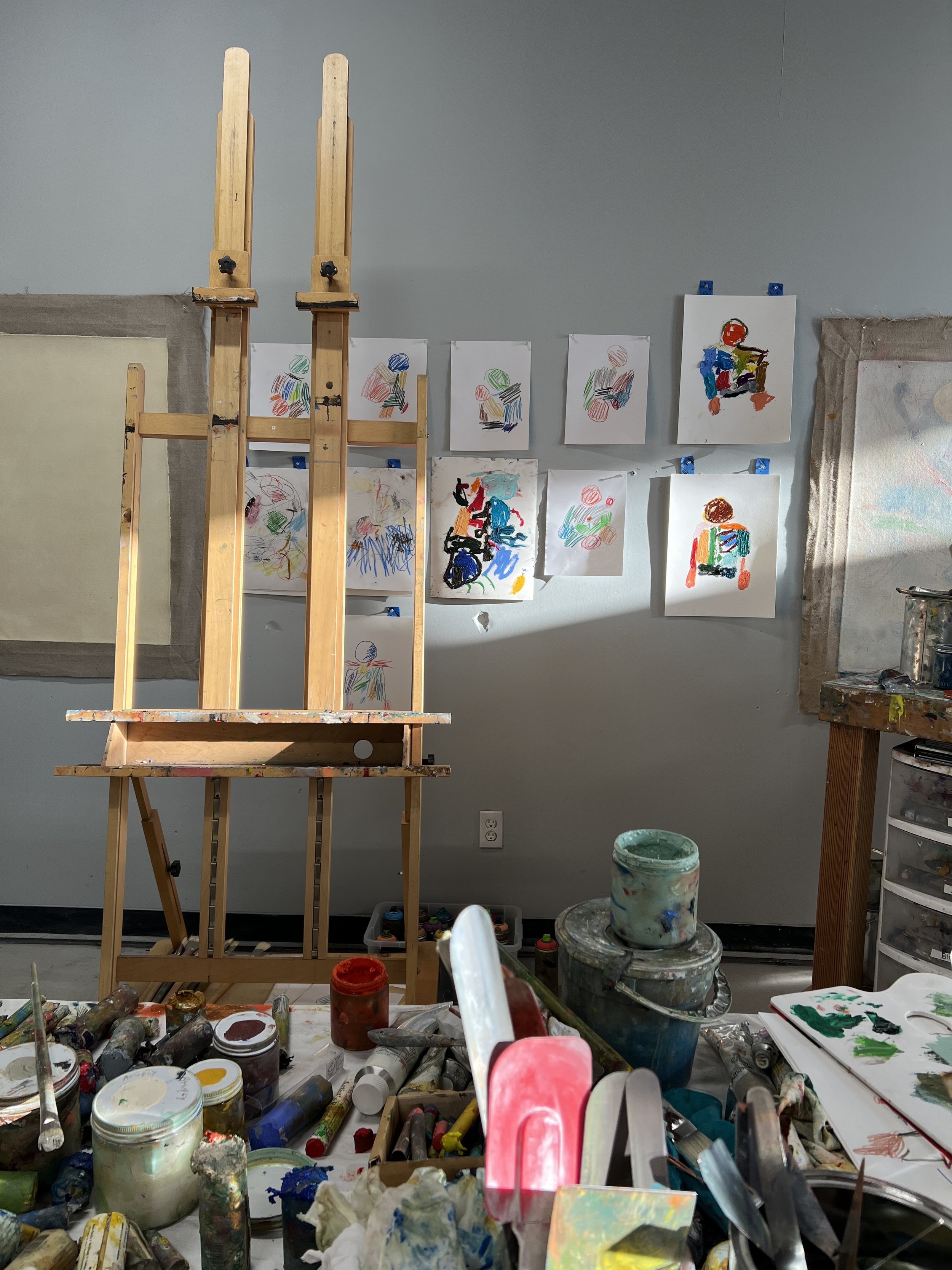 Marc Horowitz_studio shot_case painting sketches in background.jpeg