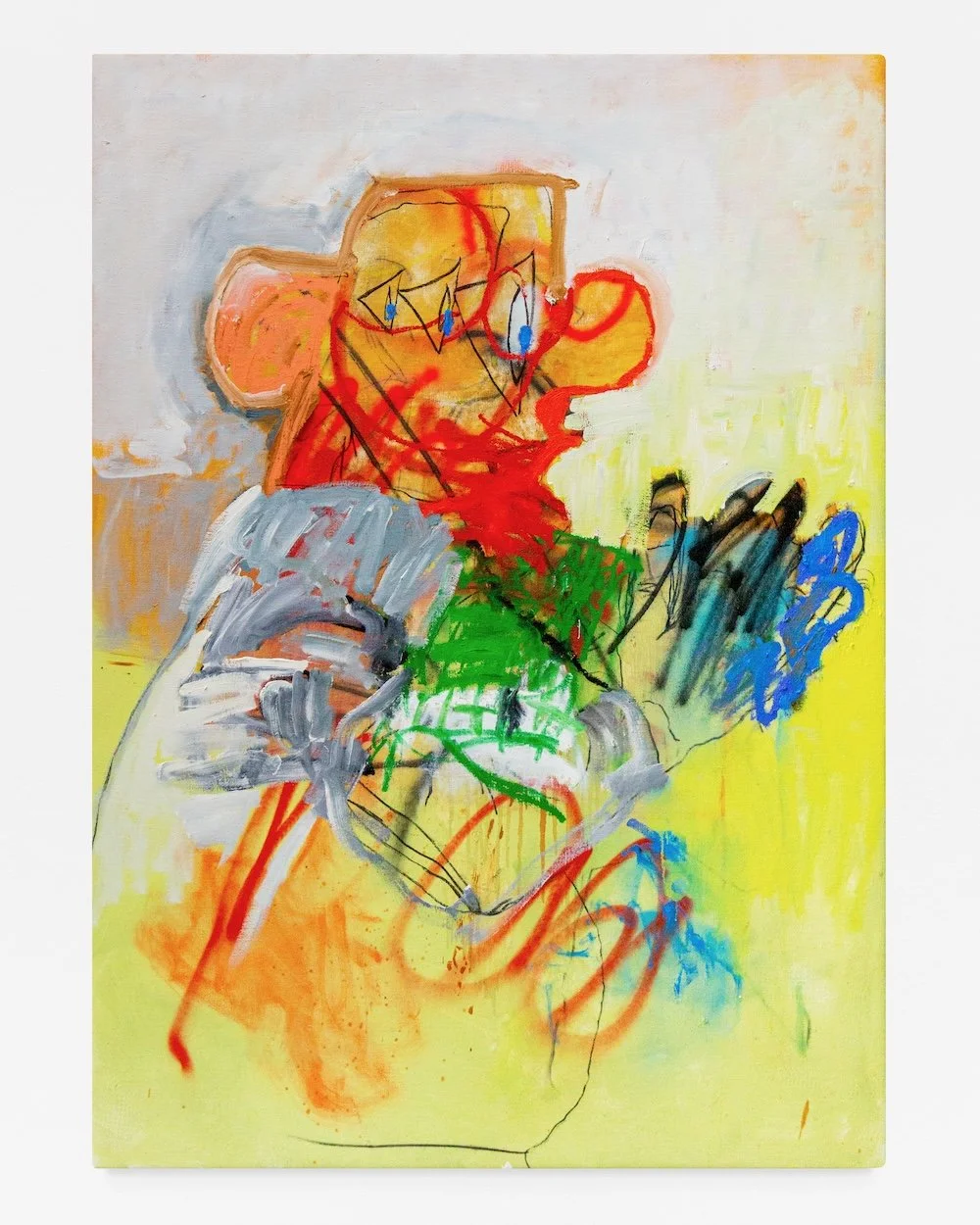 Marc Horowitz "Kinetic Panic," 2025 Oil and spray paint on canvas 69.5 x 45.9 inches
