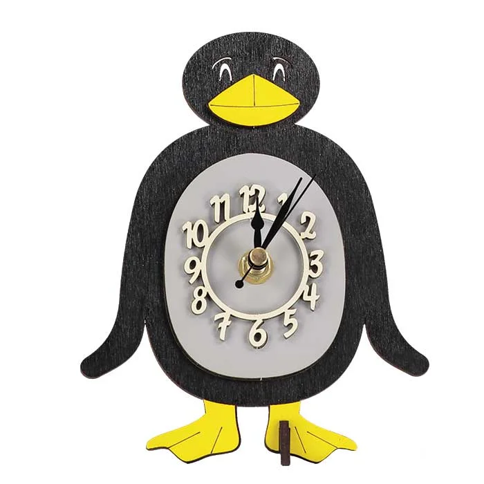 Mini standing handmade cute penguin clock - perfect gift for any little animal lover!