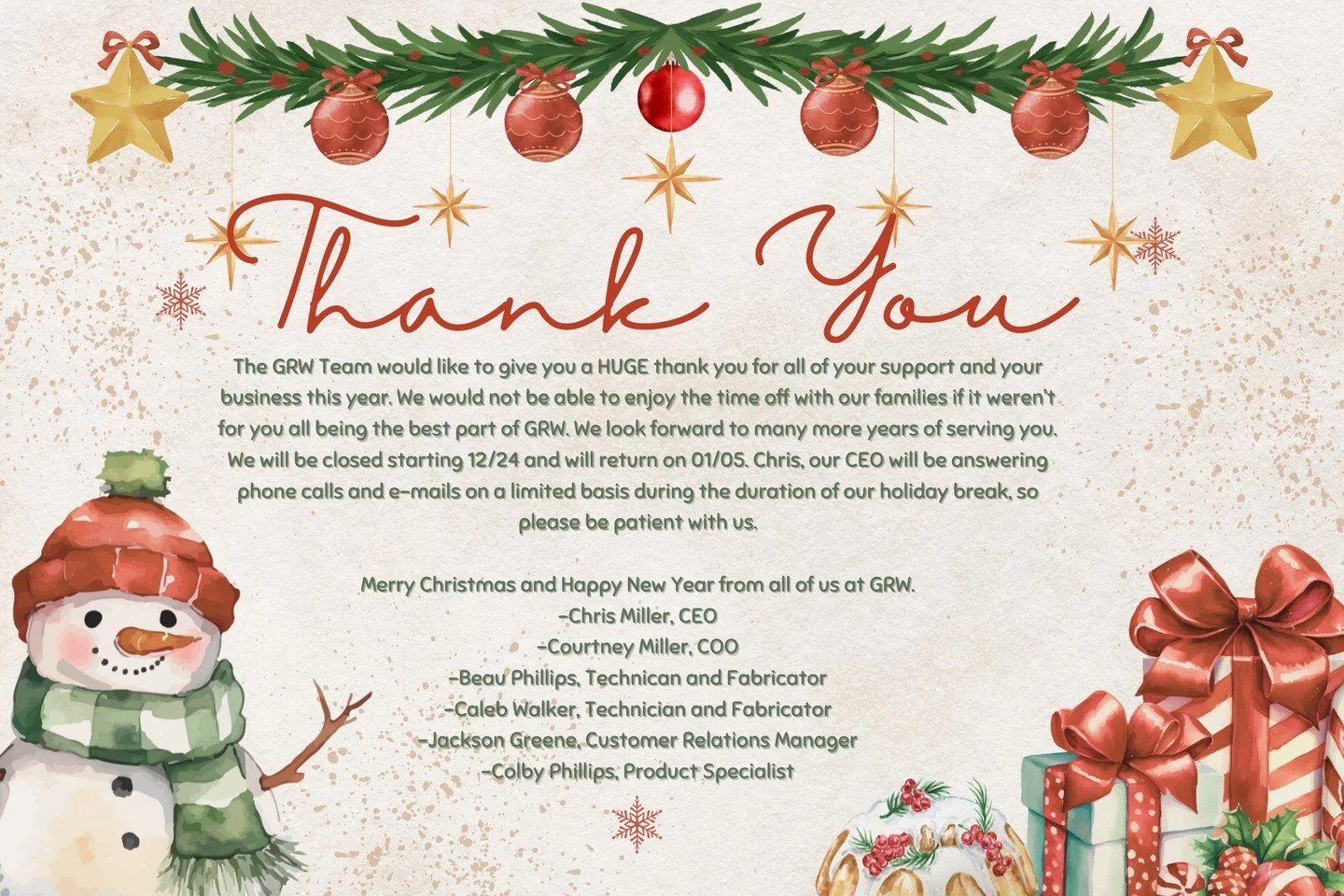 ⚠️ MERRY CHRISTMAS FROM ALL OF US AT GRW ⚠️ 

Thank you for being the best part of GRW, and thank you for yet another great year of serving the Datsun and Nissan community.

FOLLOW THE CREW:
@cmill89 (Turbo 280zx)
@themattway (Turbo ‪240z‬)
@s30shawn