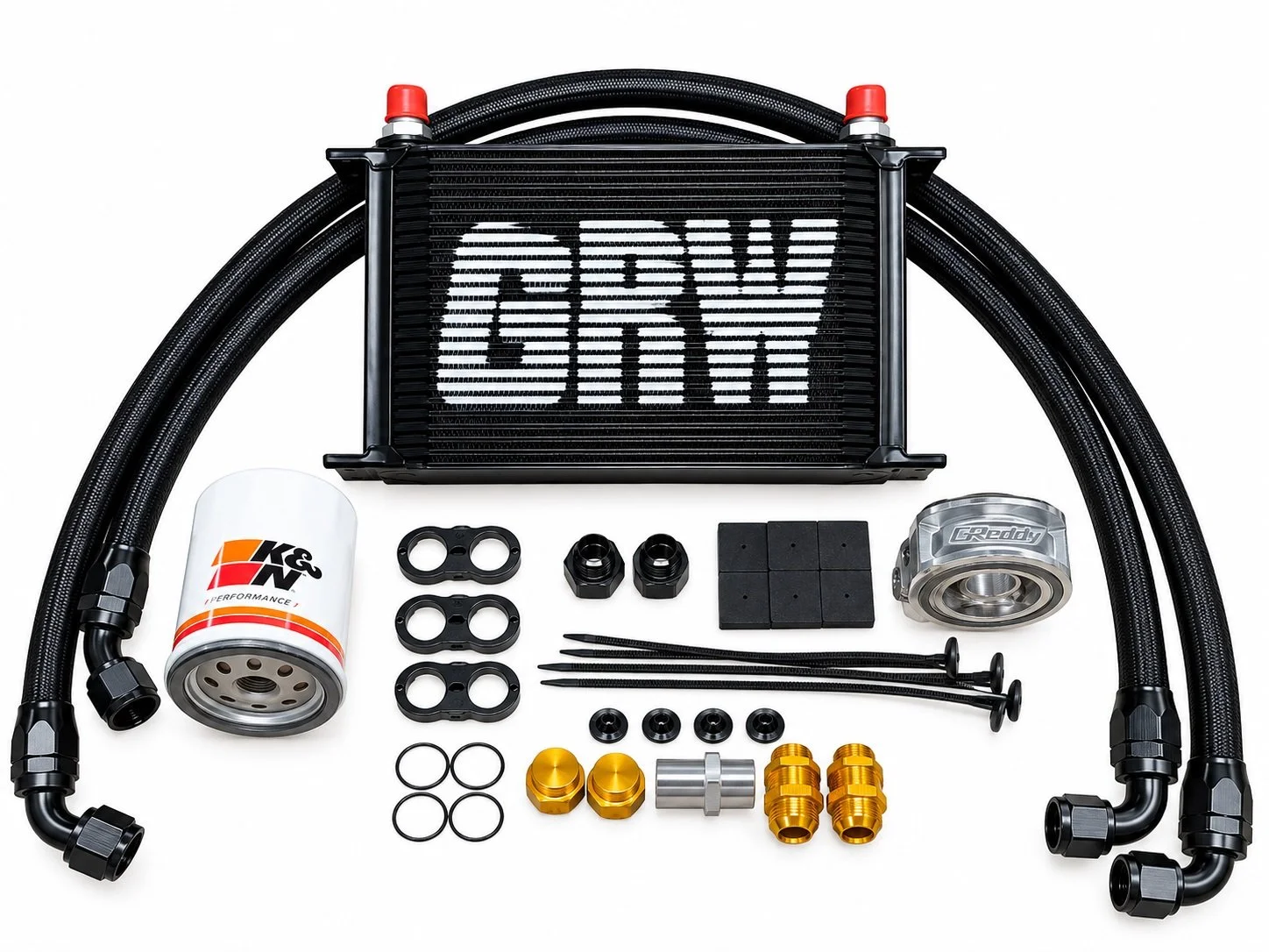 L-Series -10AN Nylon Braided Engine Oil Cooler Kit for 68-72 Nissan Skyline GT-R | Hakosuka | 2000GT-X | KGC10 | KGPC10