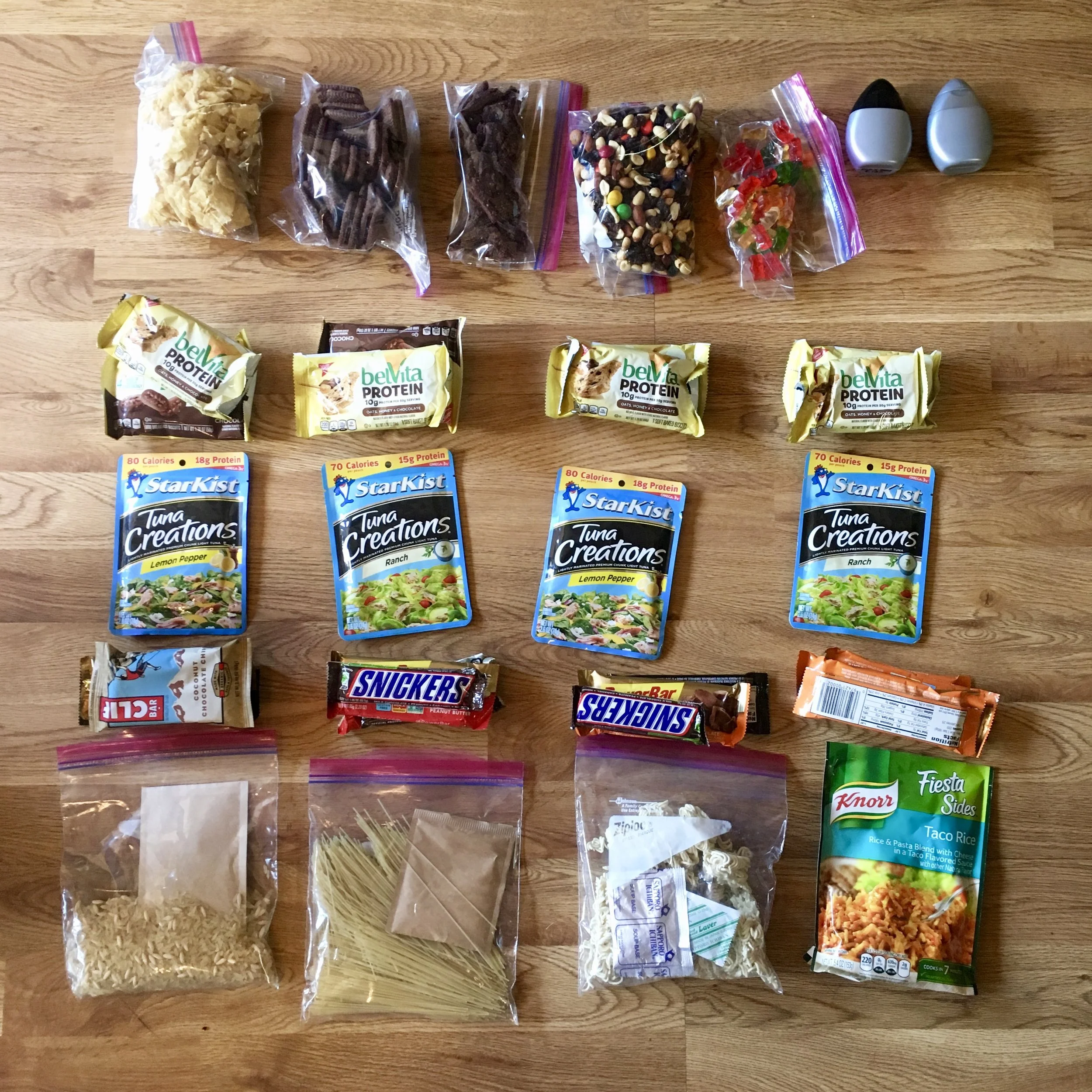 Four day food resupply that ended up not being enough to fuel me.
