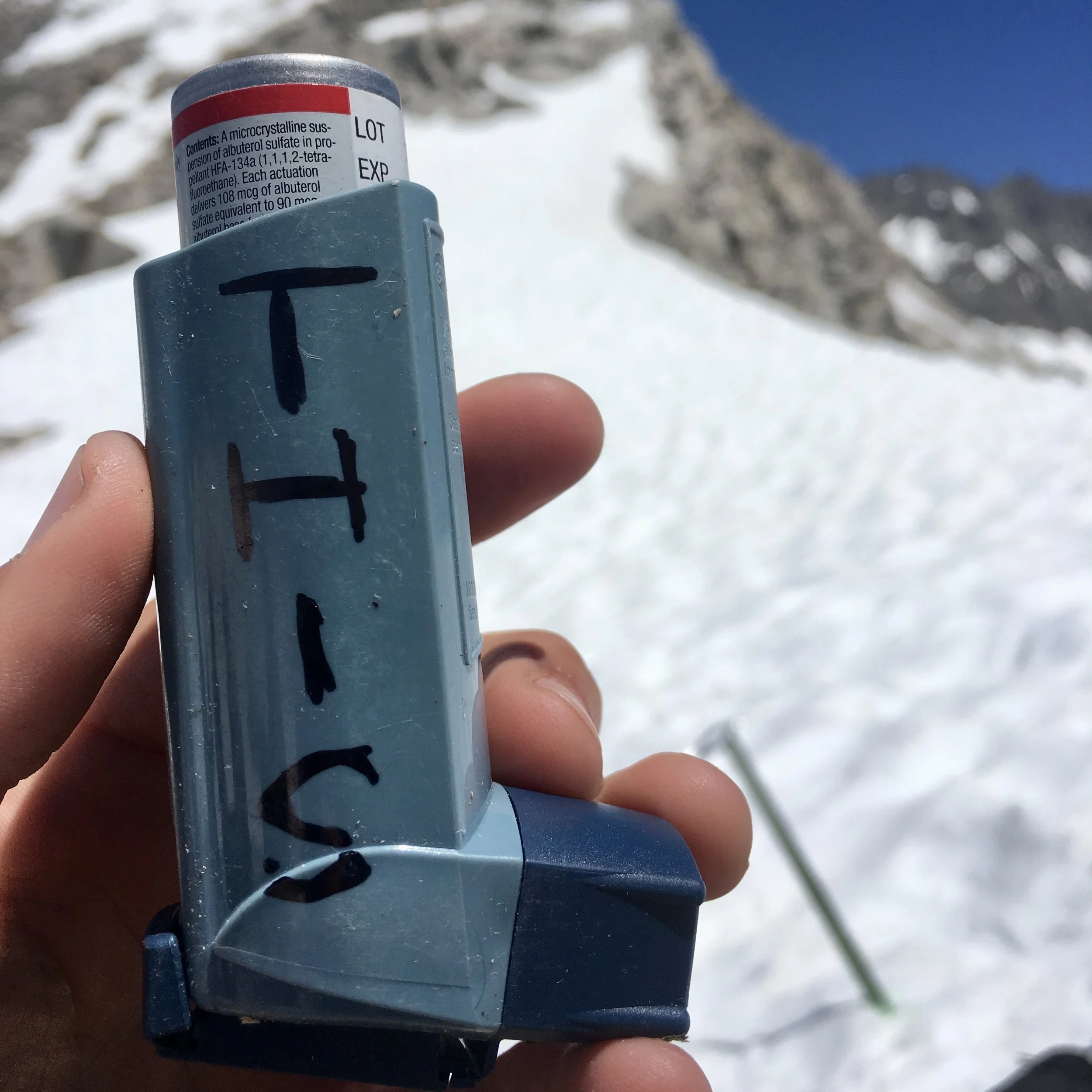 One of the two trusty inhalers I carried with me on the trail. I had to replace one when I dropped it (and myself) in a creek.