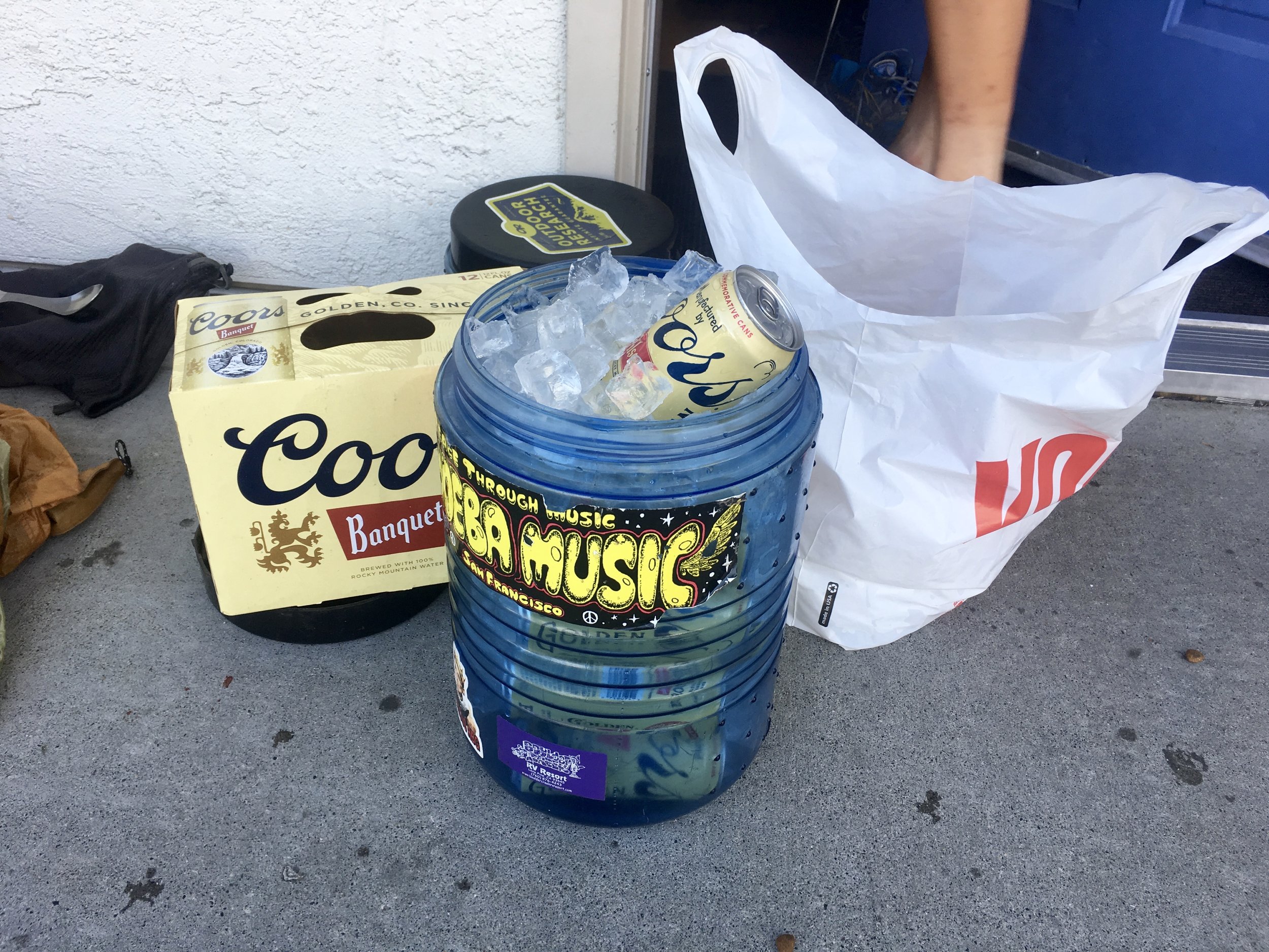Chilling some beers in Mammoth Lakes, CA