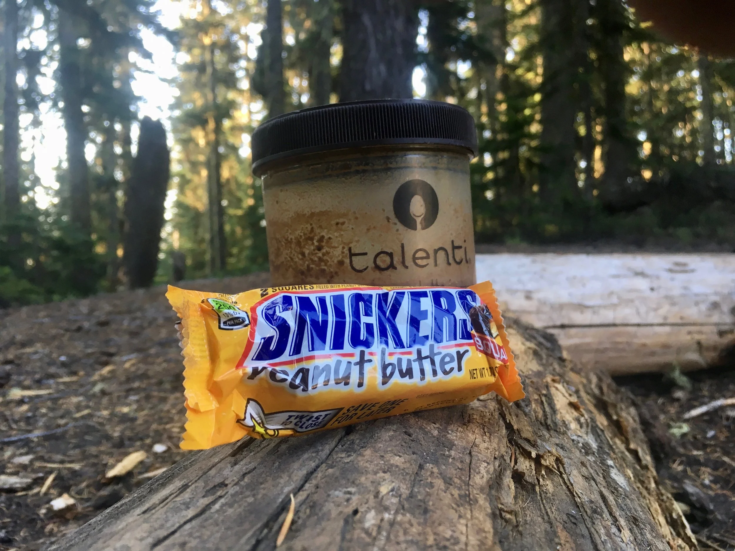 Coffee Break with Snickers Peanut Butter (Just now realizing that pictures are going to be difficult for this post because I was usually more focused on eating than snapping pictures of my food.)