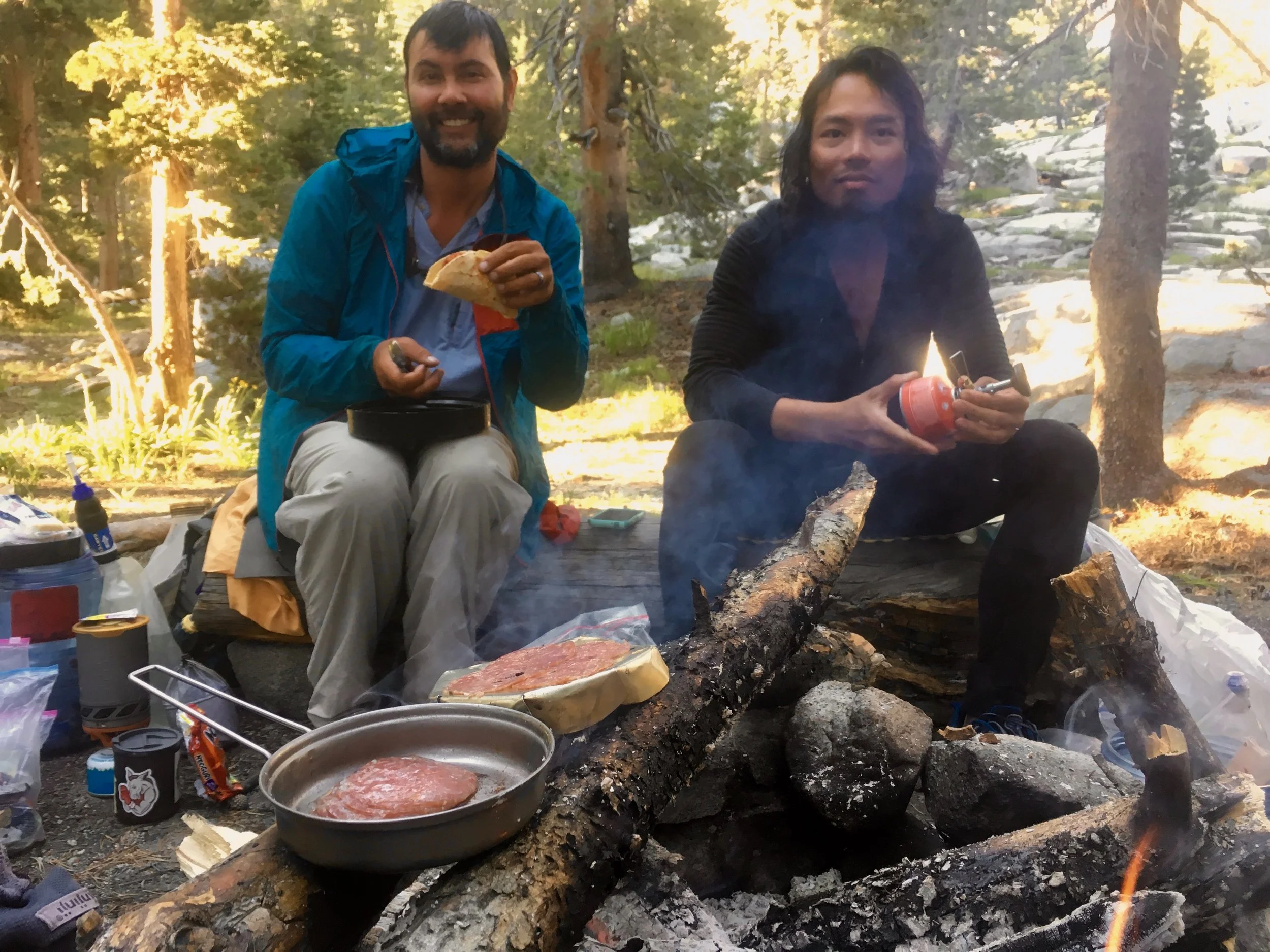 Sometimes we would get creative, like the time we pan-fried salami and made quesadillas.