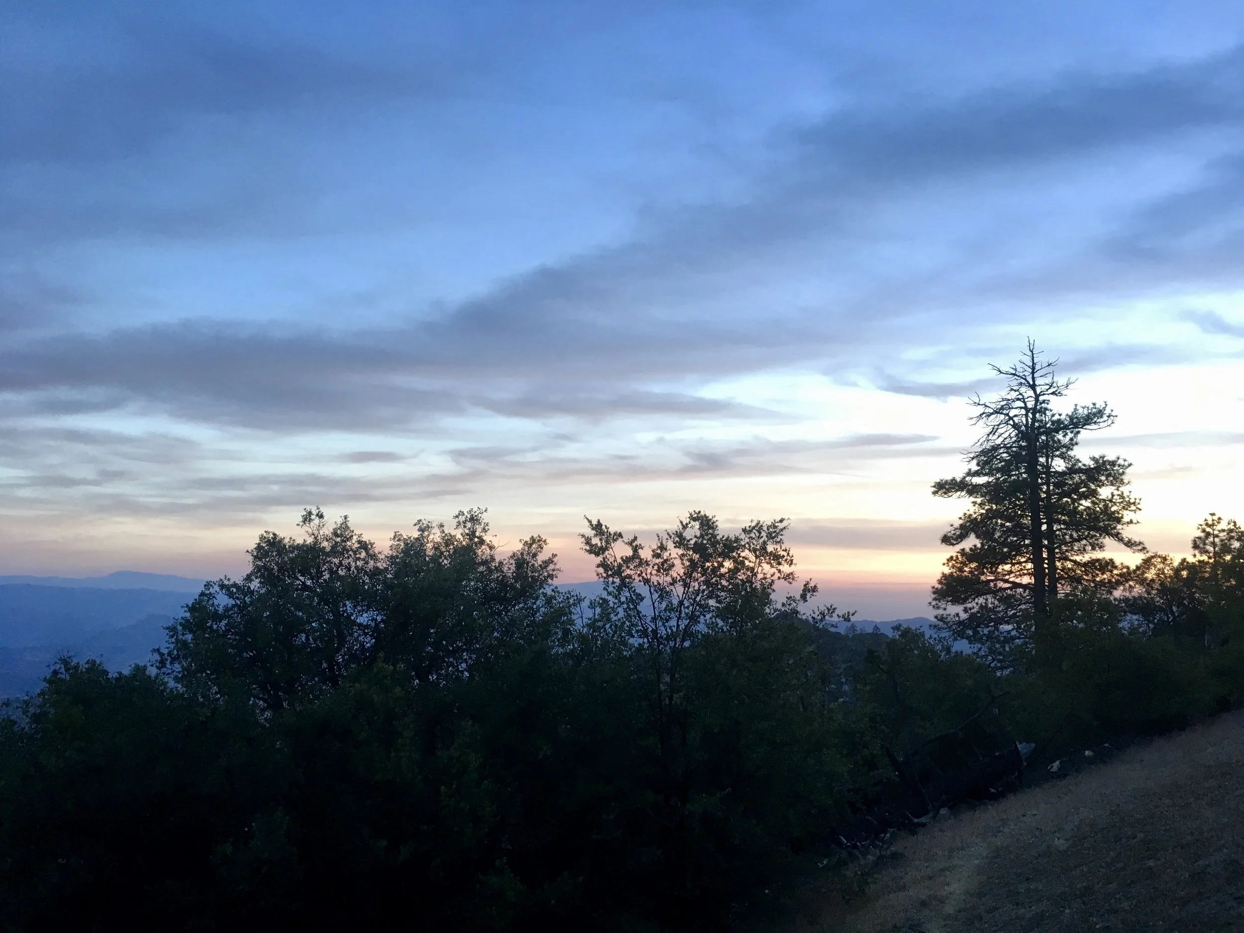 Campsite sunset on Day 2