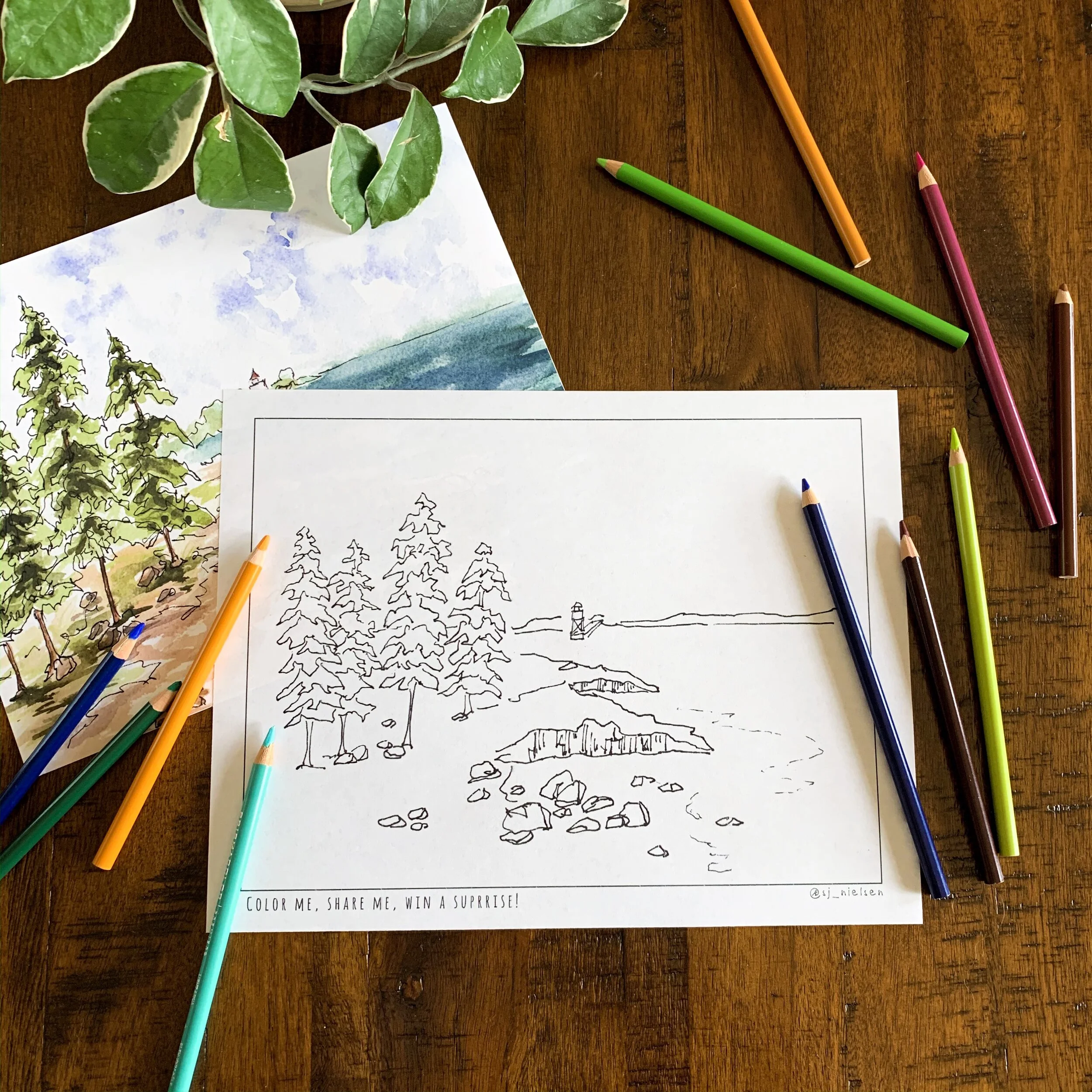 Grand Marais, Printable Coloring Sheet