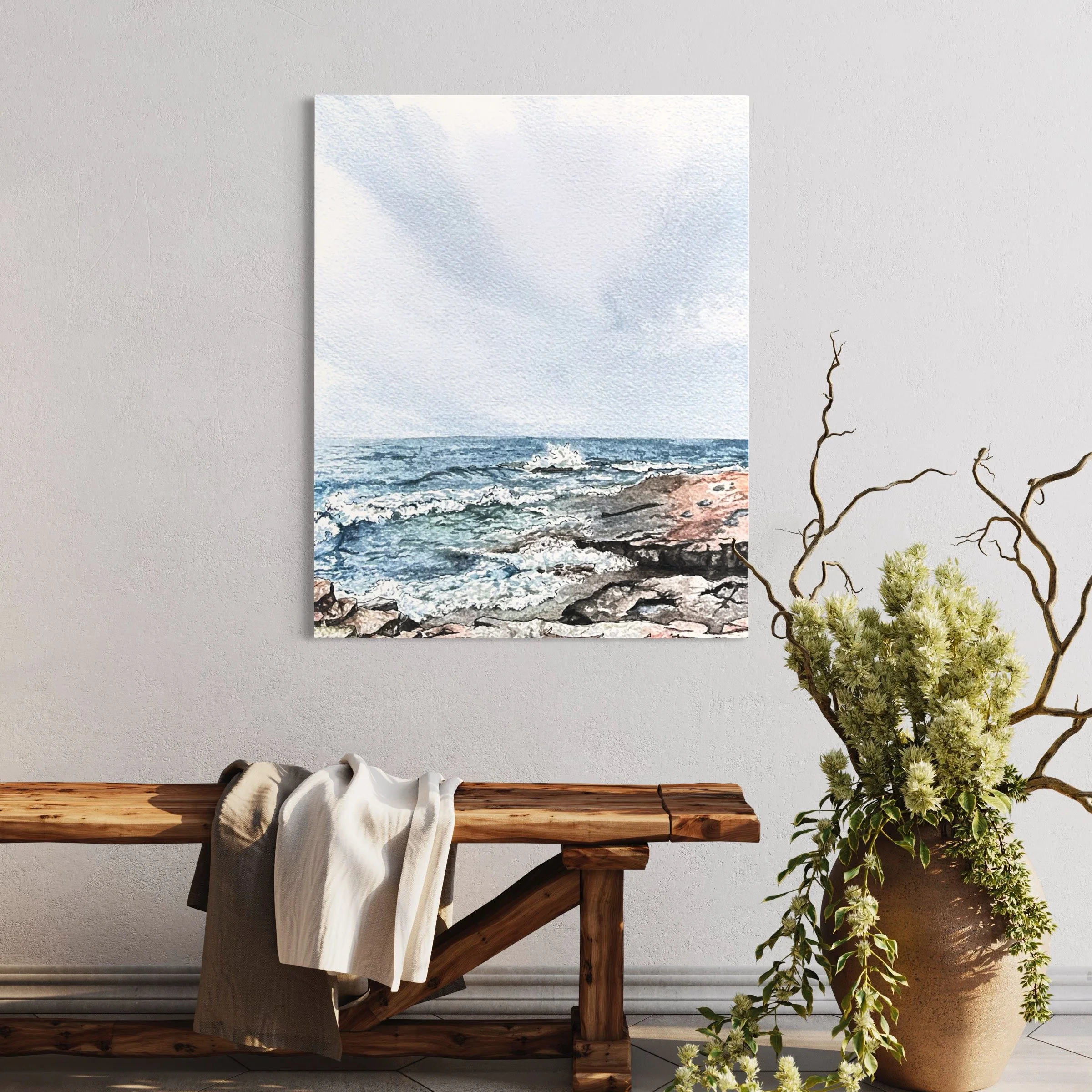 Lady Lake, Large Canvas Print