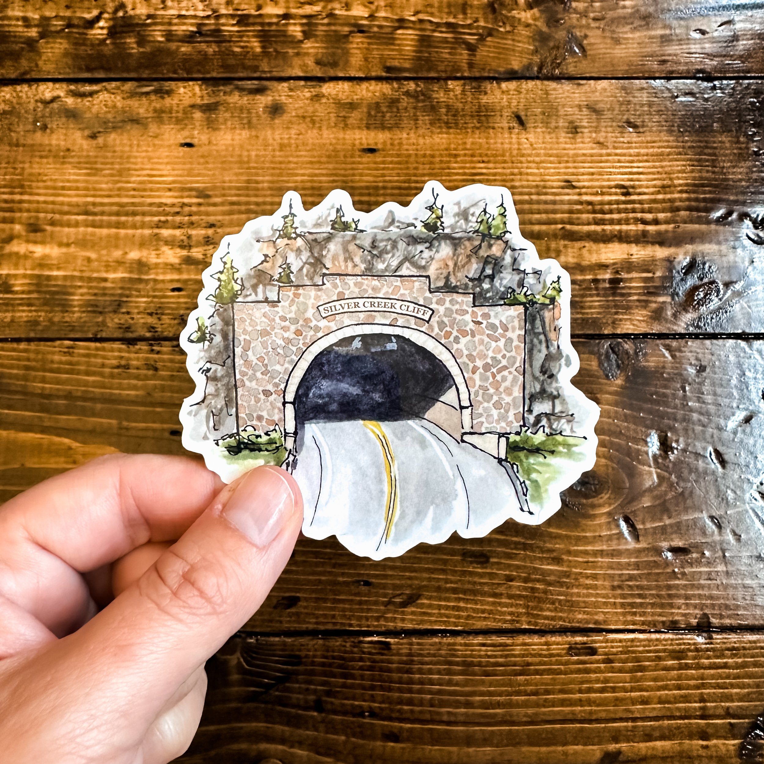 Silver Creek Cliff, Vinyl Sticker