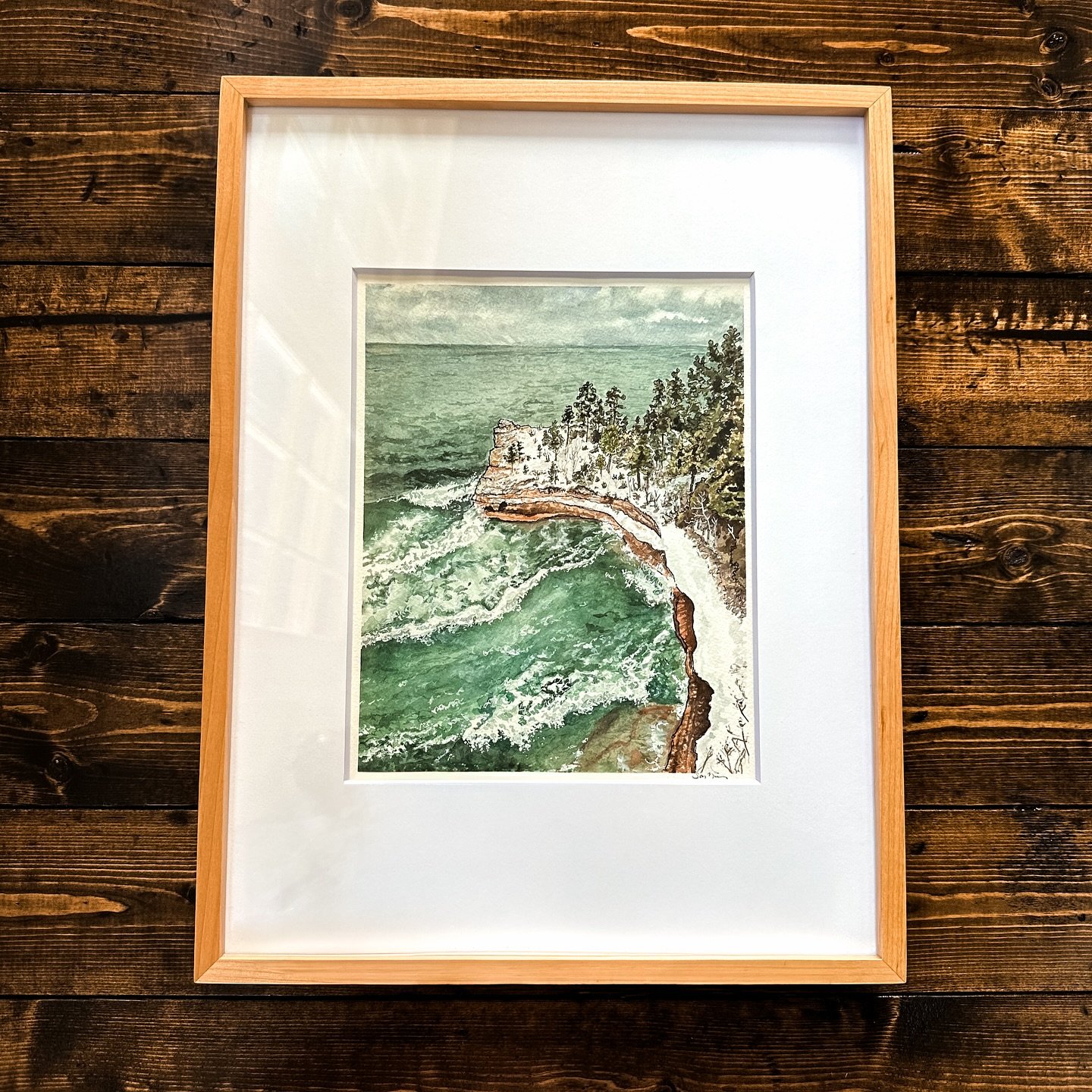 Today is the day! I&rsquo;ll be launching the Pictured Rocks original online for the first time, along with a relaunch of Arches and Yellowstone, now framed! 😍 If you choose to purchase an original you&rsquo;ll also get a paintbrush I used to create