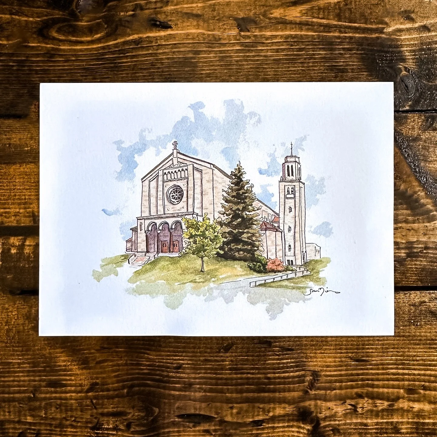 I told you I had a lot planned for you this week! 😉 I only bring back this print once a year! If you know someone that would love this Cathedral of Our Lady of the Rosary print for Christmas this year (or even for a wedding gift, confirmation gift e