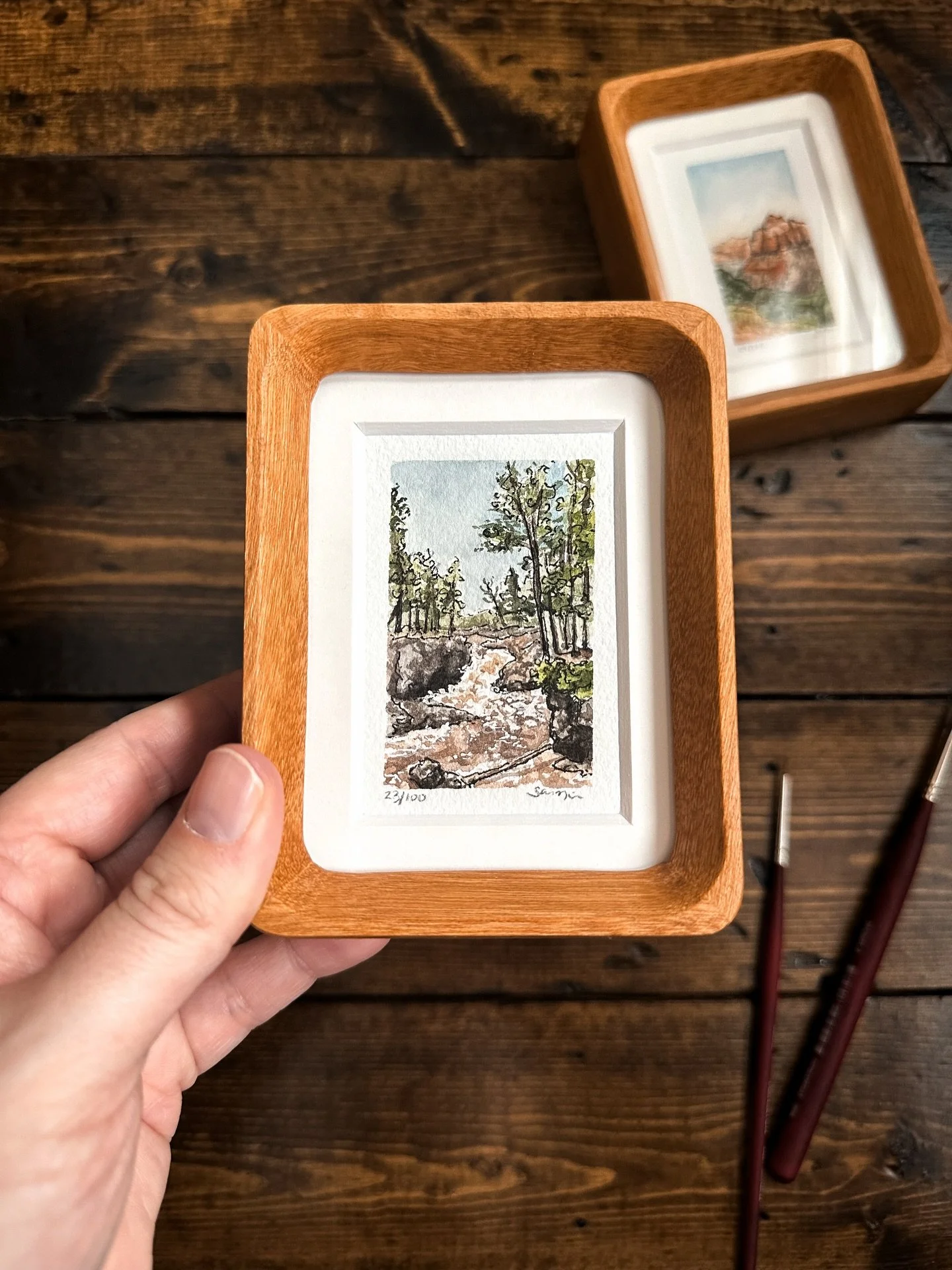 mini paintings 🤝 mini frames

I painted for the first time in nearly 6 MONTHS the other day. I hadn&rsquo;t realized how long it had been and it made my heart a little sad. But once I got into the flow of it again, this little mini is what came out 