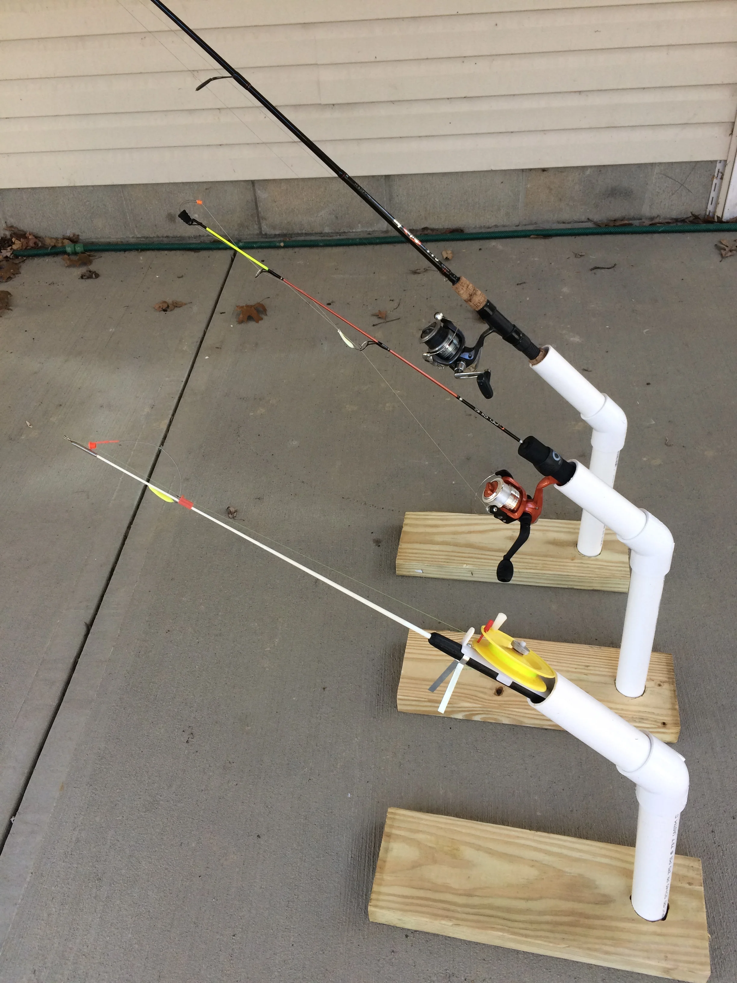 pvc pipe fishing rod holder
