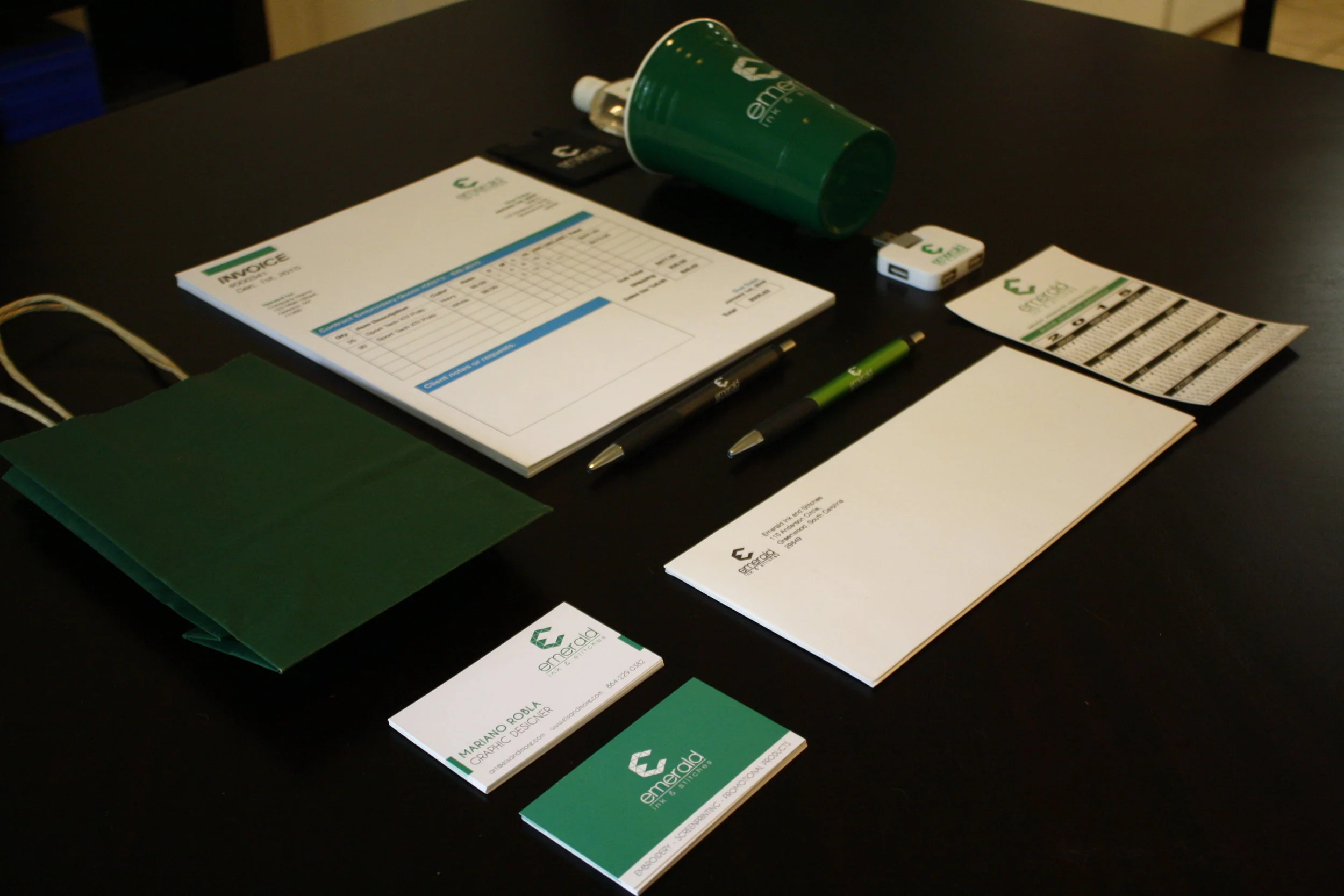 Emerald Ink and Stitches corporate package design (Copy)